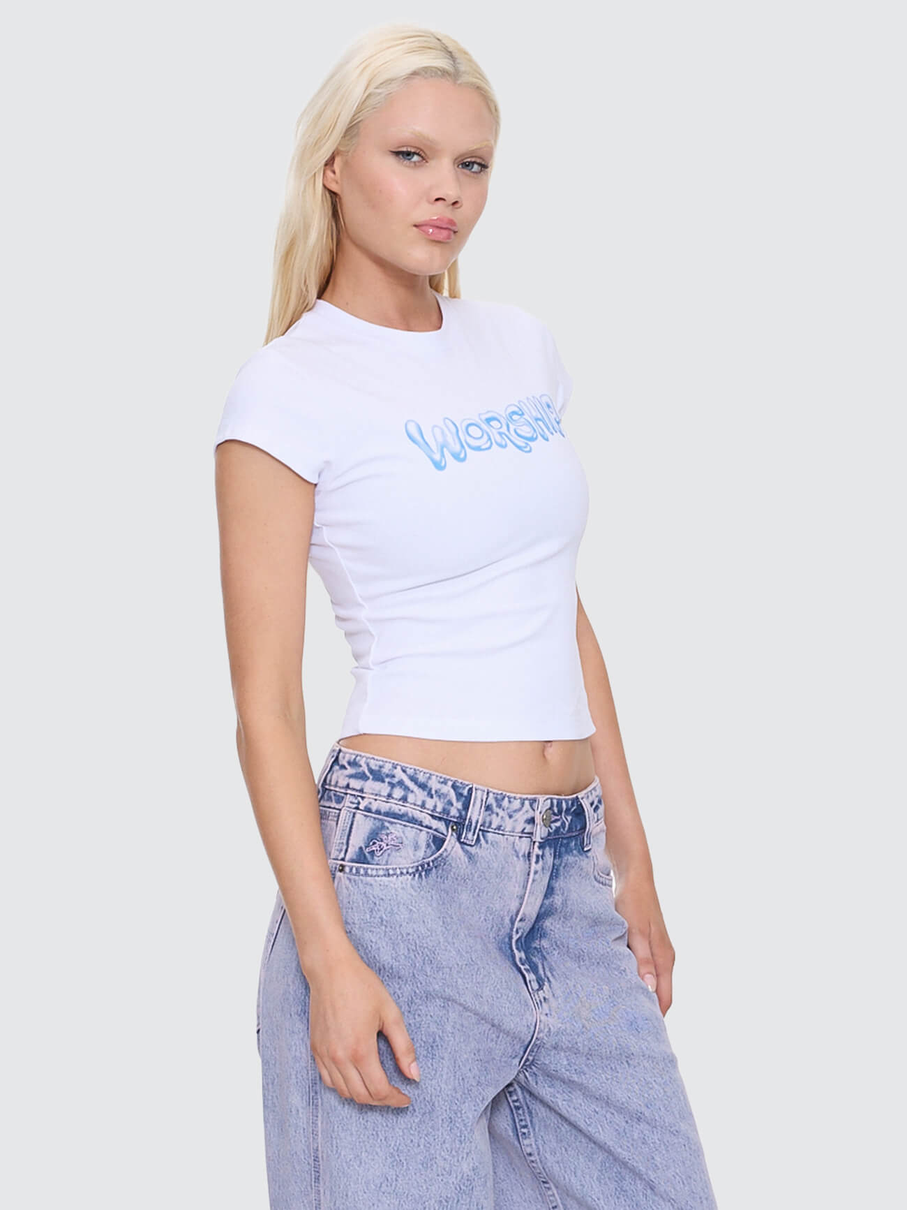 Flubba Cap Sleeve Tee - White
