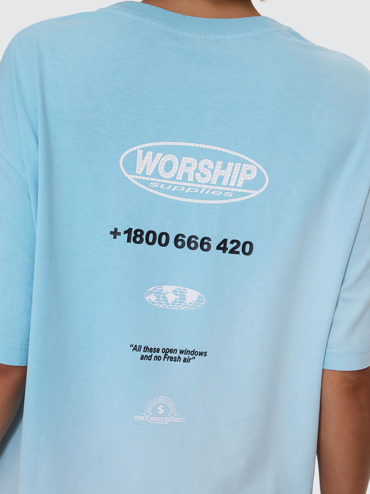 Fresh Air Relaxed Fit Tee - Blue Mint Fade