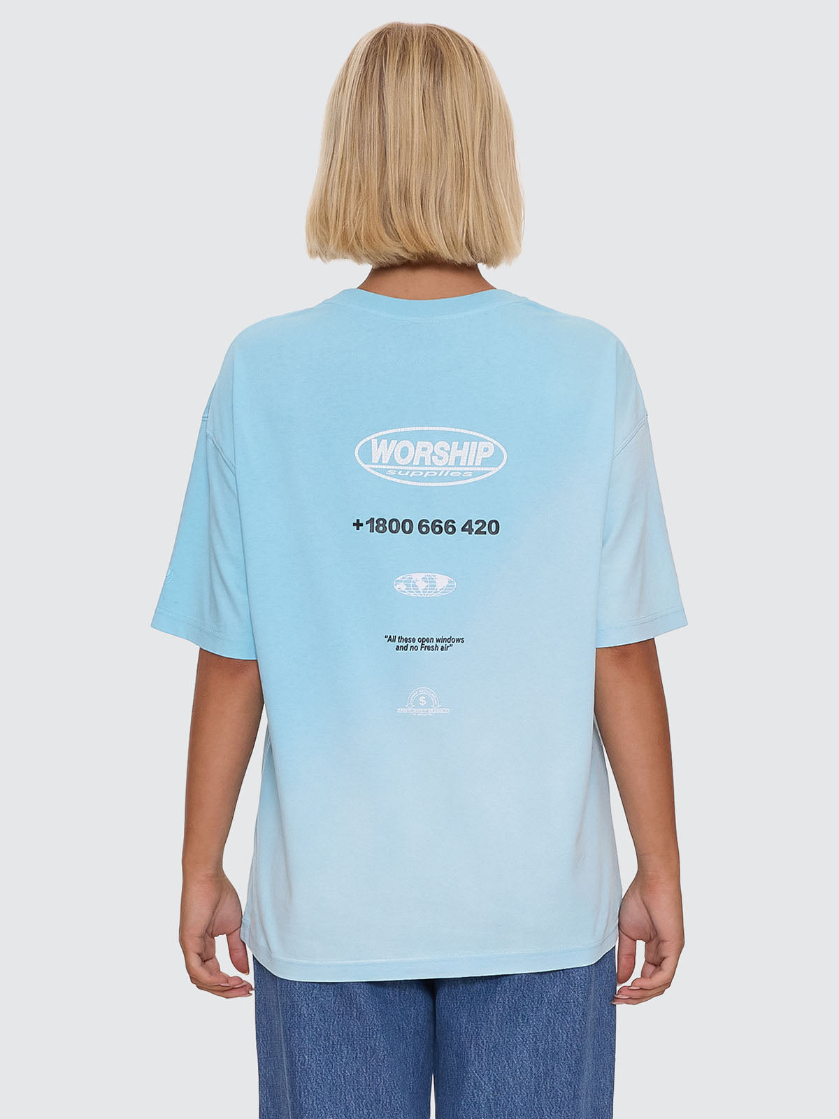 Fresh Air Relaxed Fit Tee - Blue Mint Fade