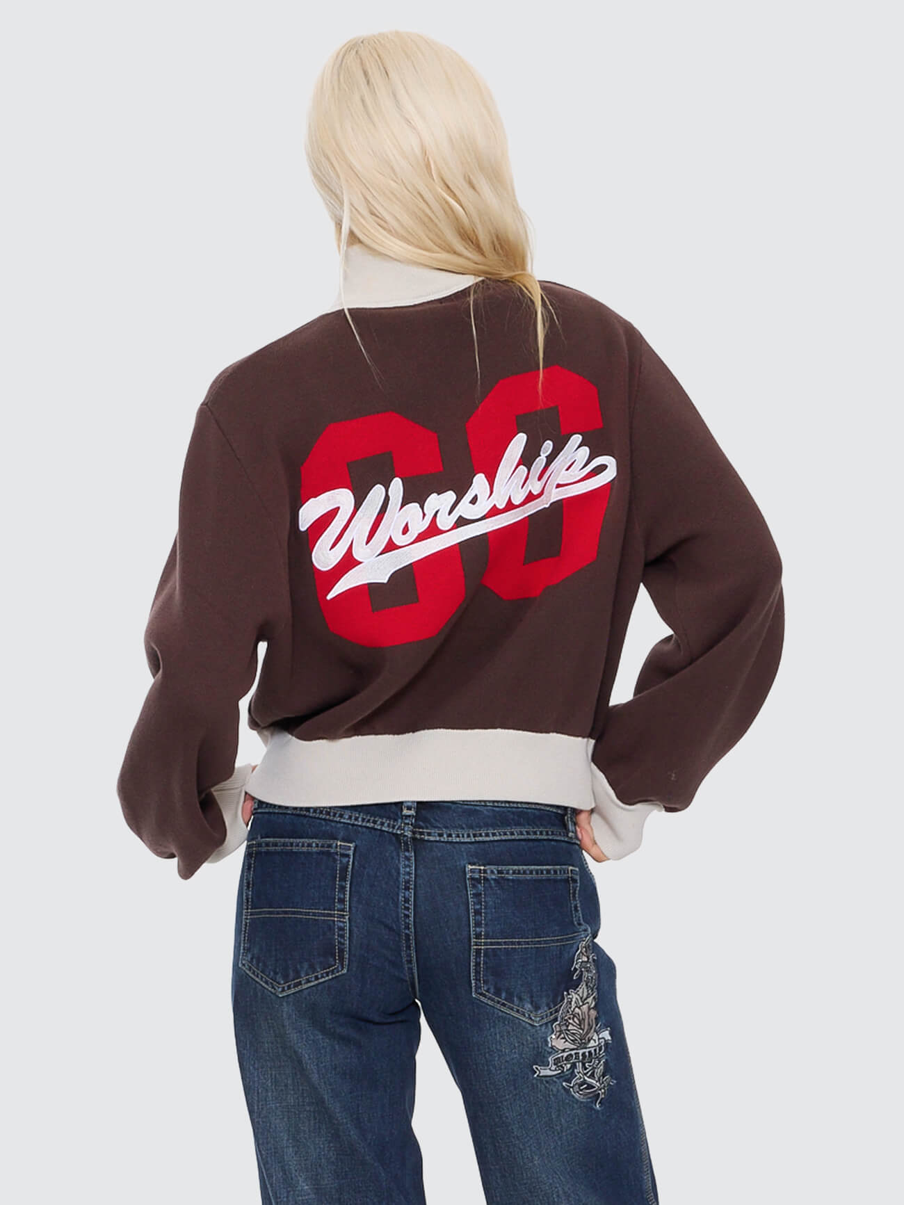 Major League Quarter Zip Knit - Chocolate
