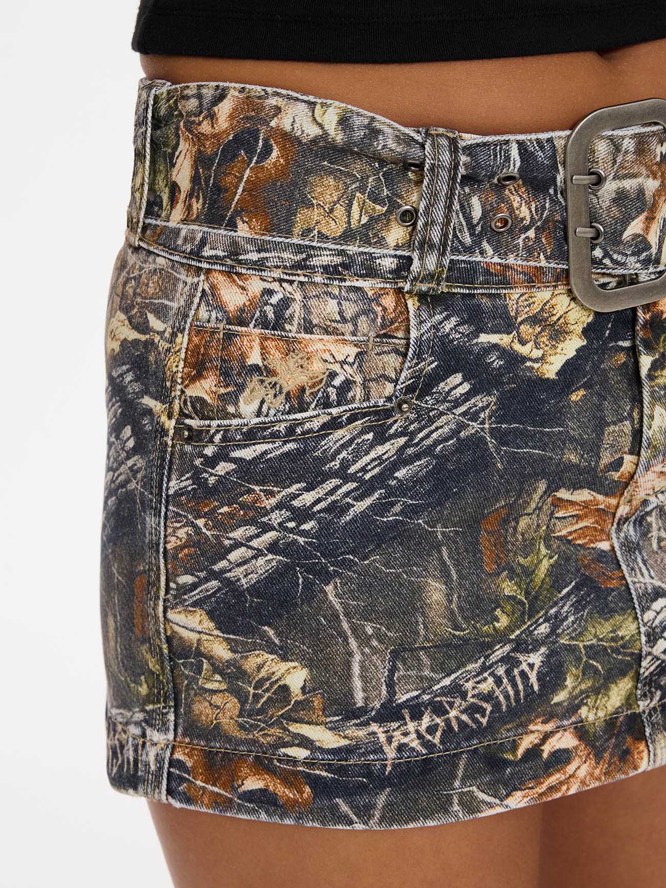 Bushman Misbehave Micro Skirt - Green