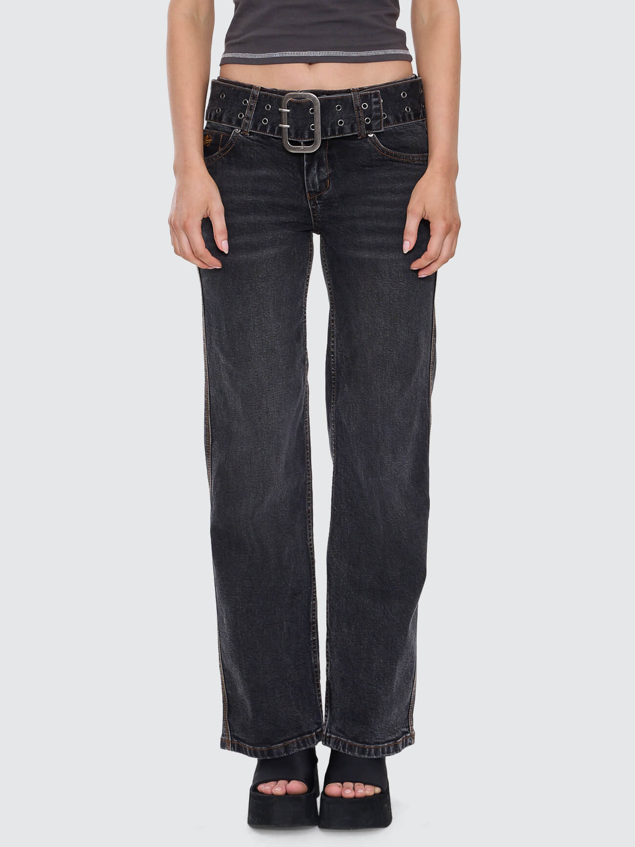 Misbehave Low Rider Jean - Black Rinse