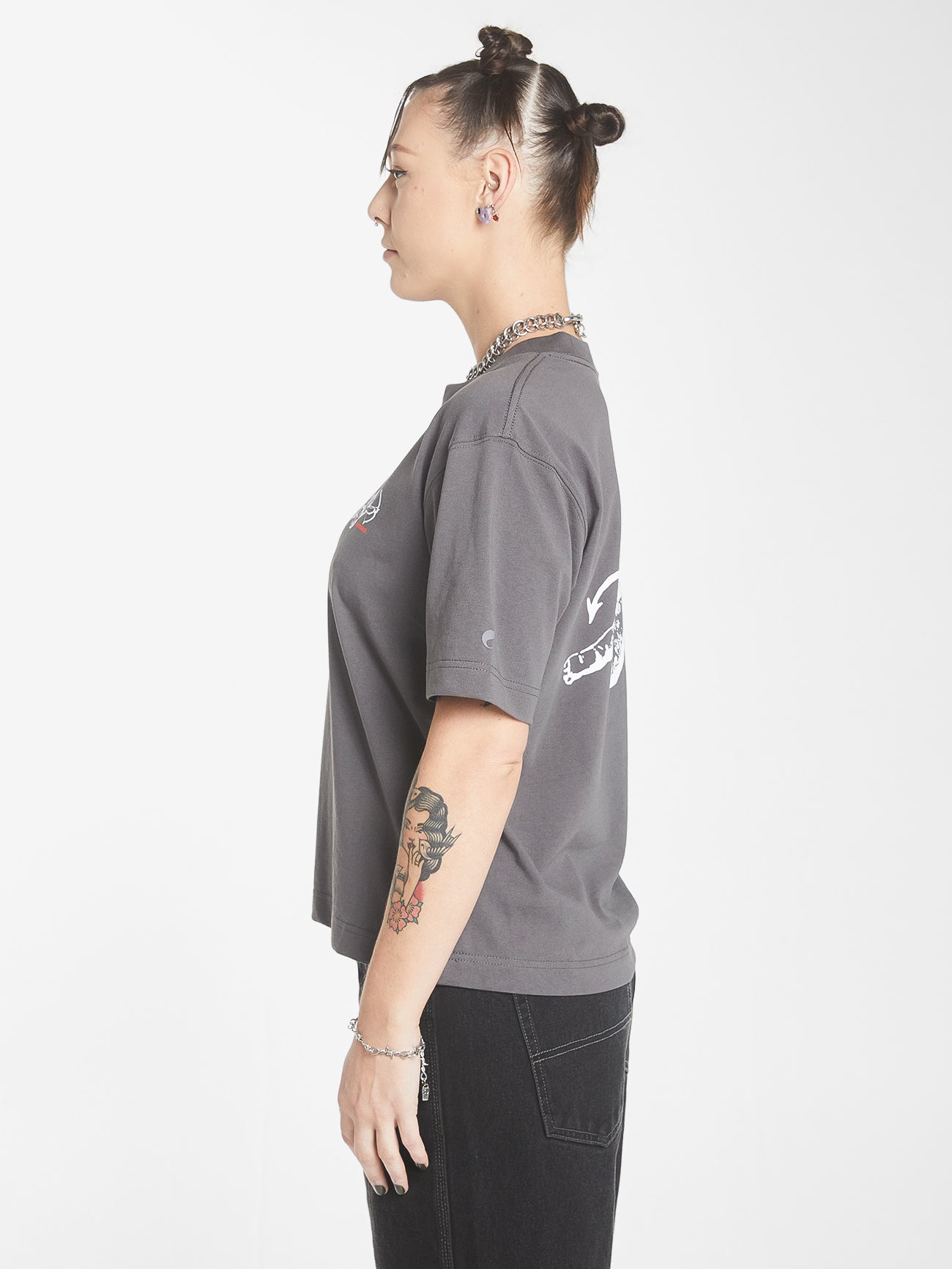 Cherub Regular Fit Tee - Worn Black 4