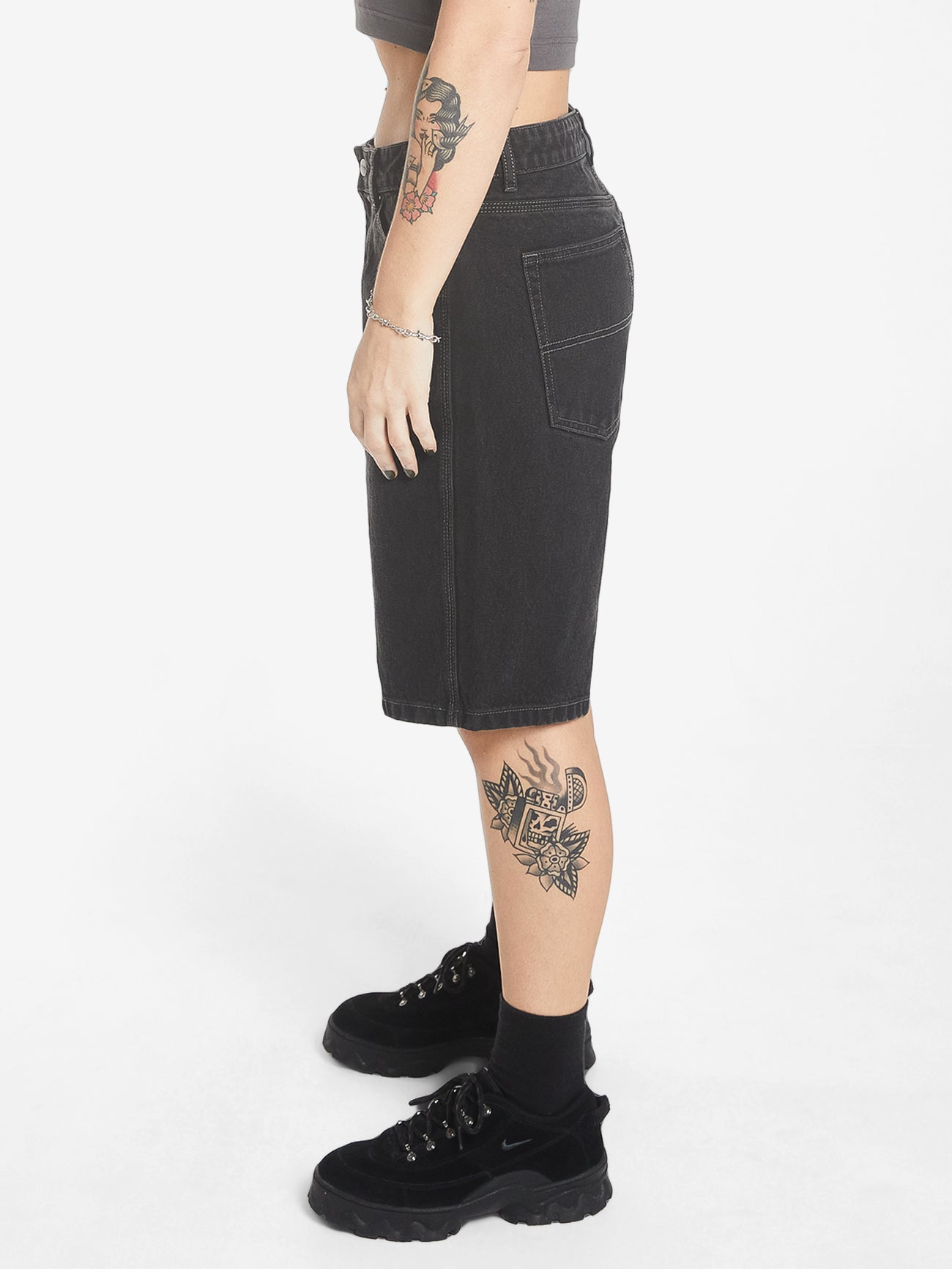 Worship Big Baggy Short - Broken Black 4