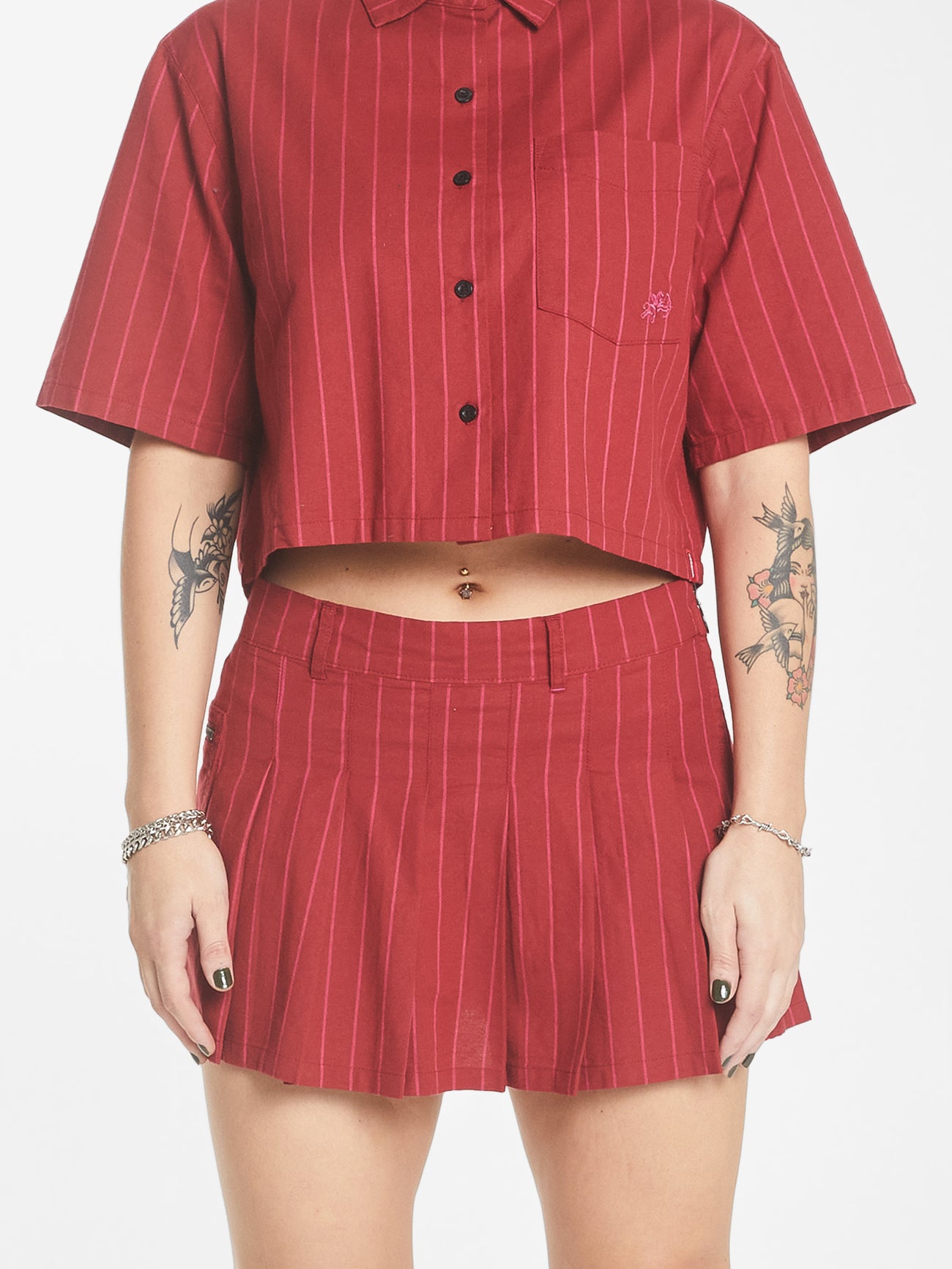 Logic Pleat Mini Skirt - Late Night Port 4