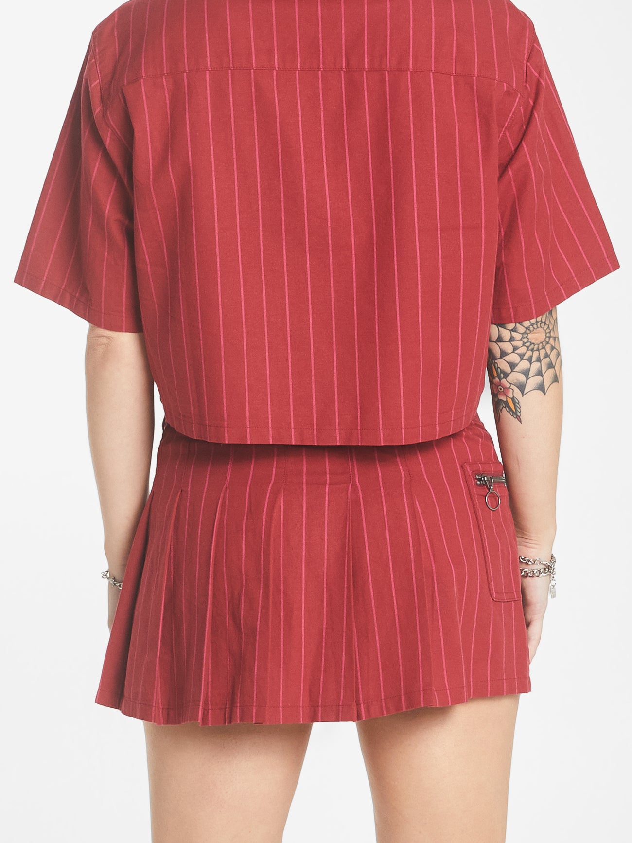 Logic Pleat Mini Skirt - Late Night Port 4