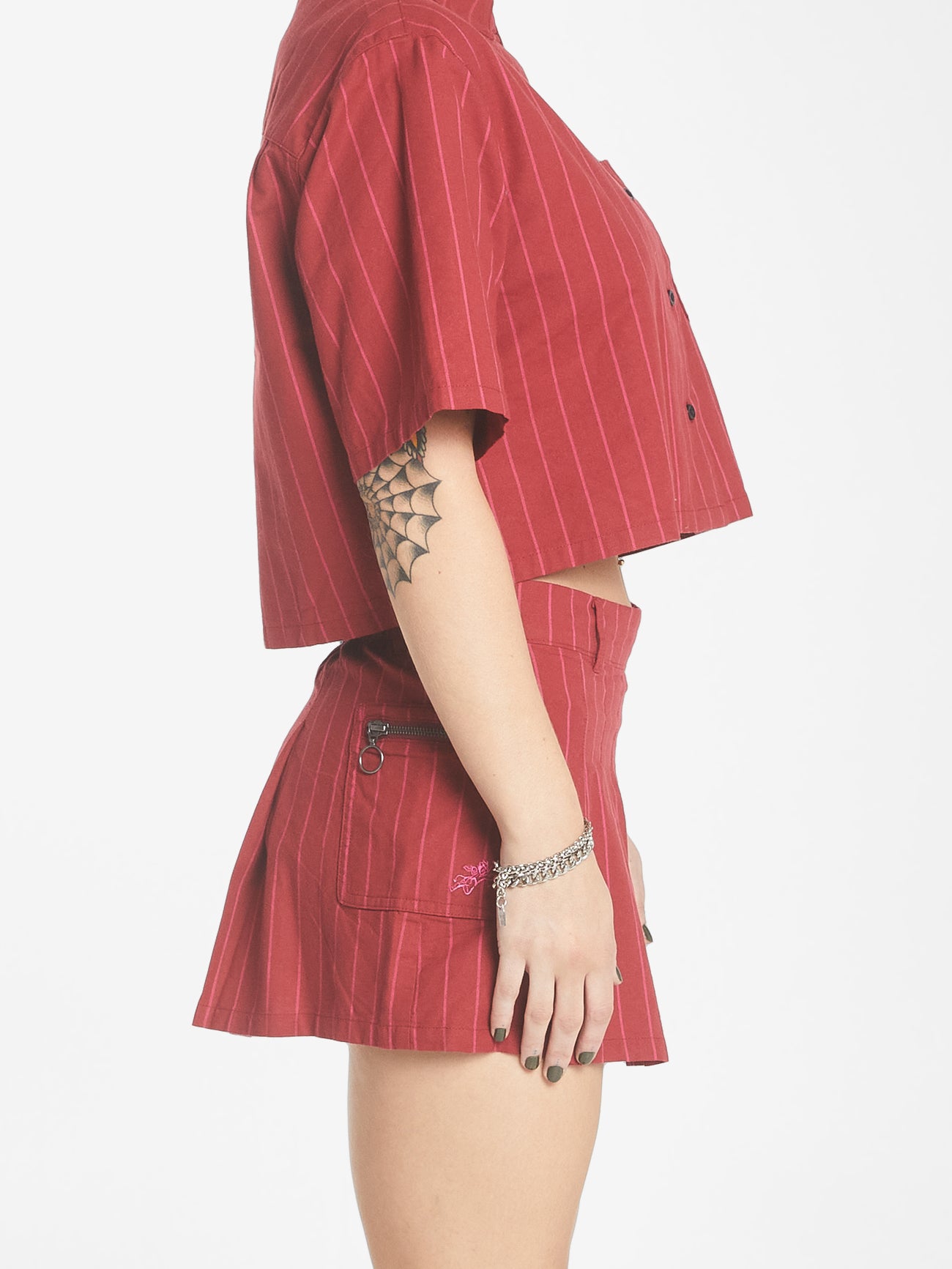 Logic Pleat Mini Skirt - Late Night Port 4