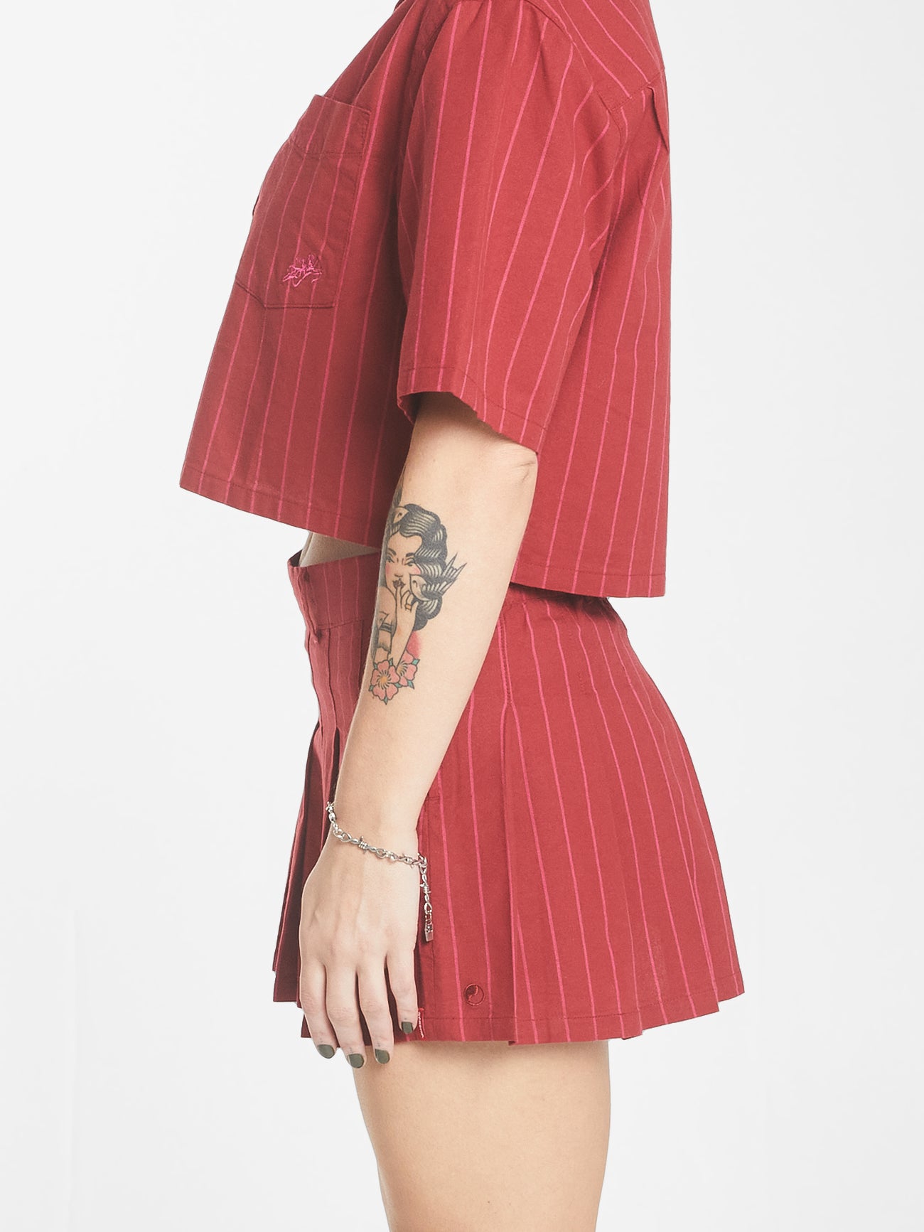 Logic Pleat Mini Skirt - Late Night Port 4