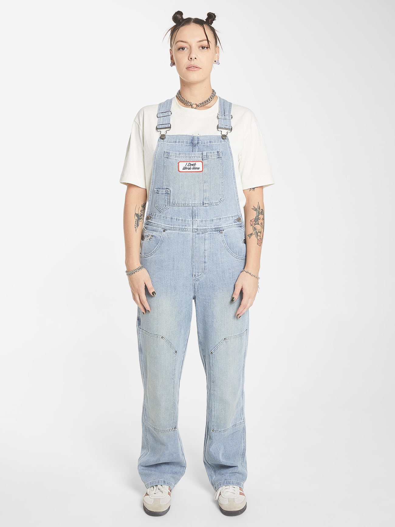 Double Knee Denim Overall - Dirty Trade Blue 4