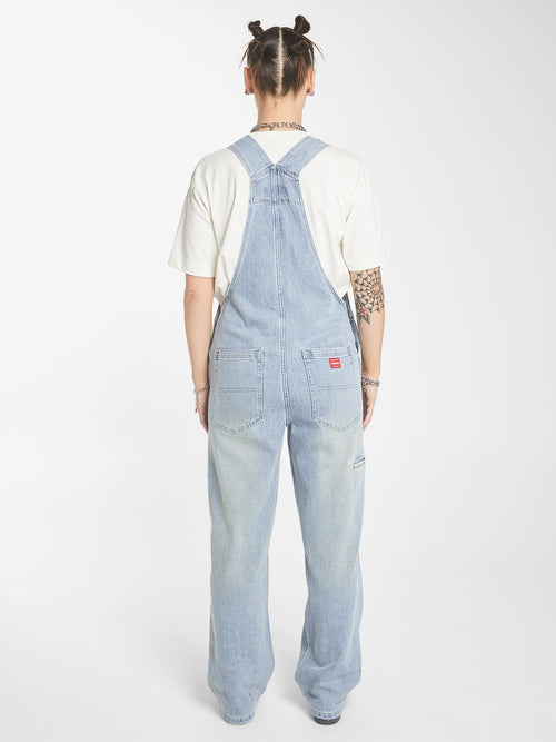 Double Knee Denim Overall - Dirty Trade Blue 4