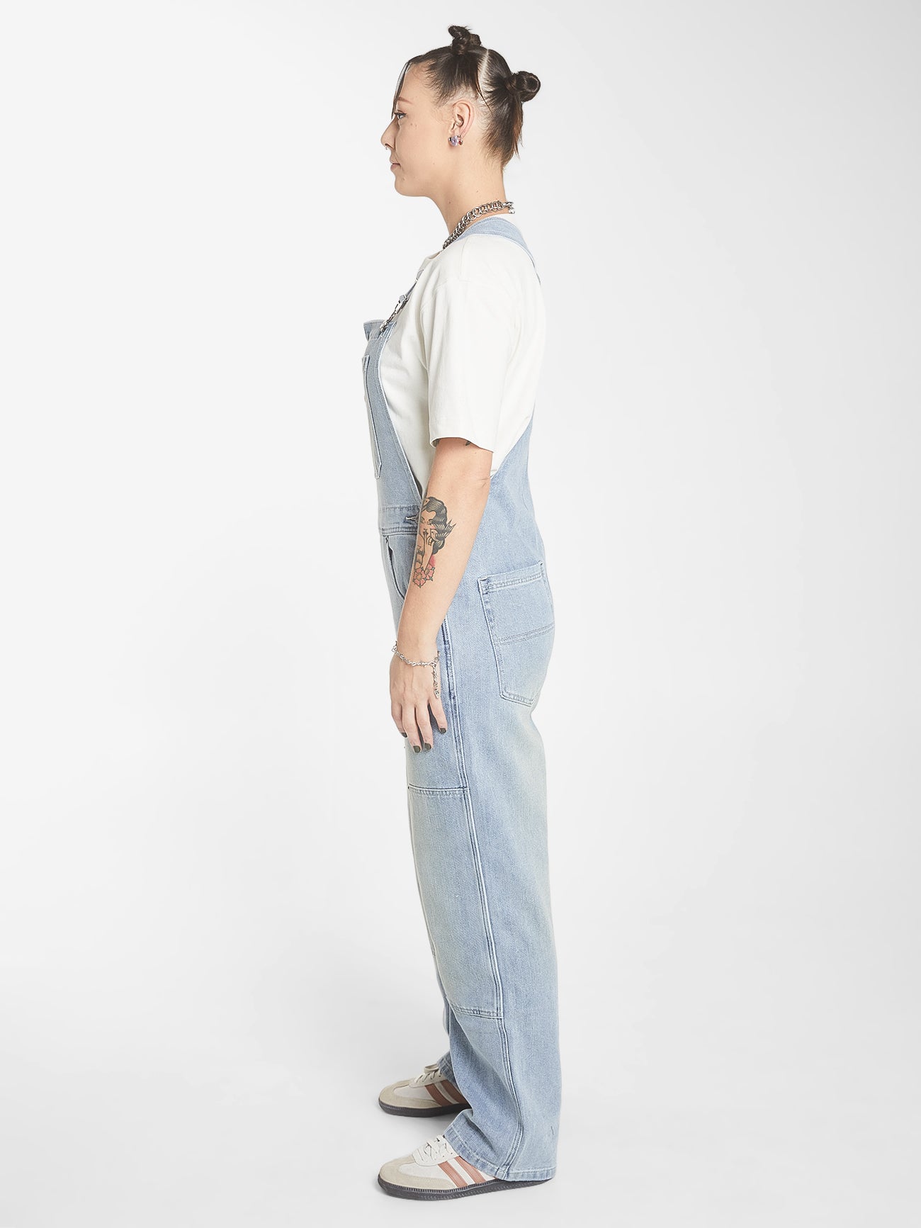 Double Knee Denim Overall - Dirty Trade Blue 4