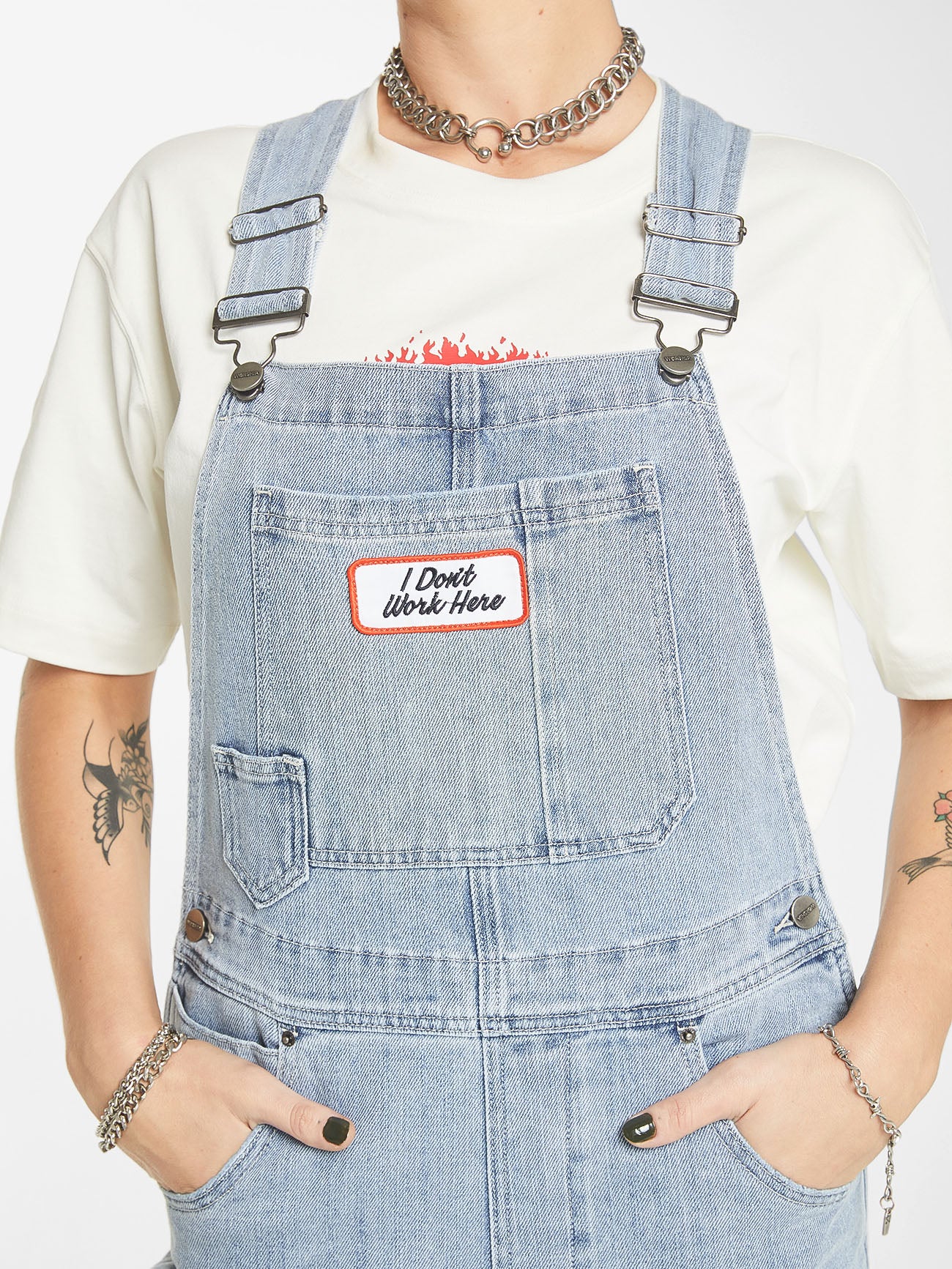 Double Knee Denim Overall - Dirty Trade Blue 4