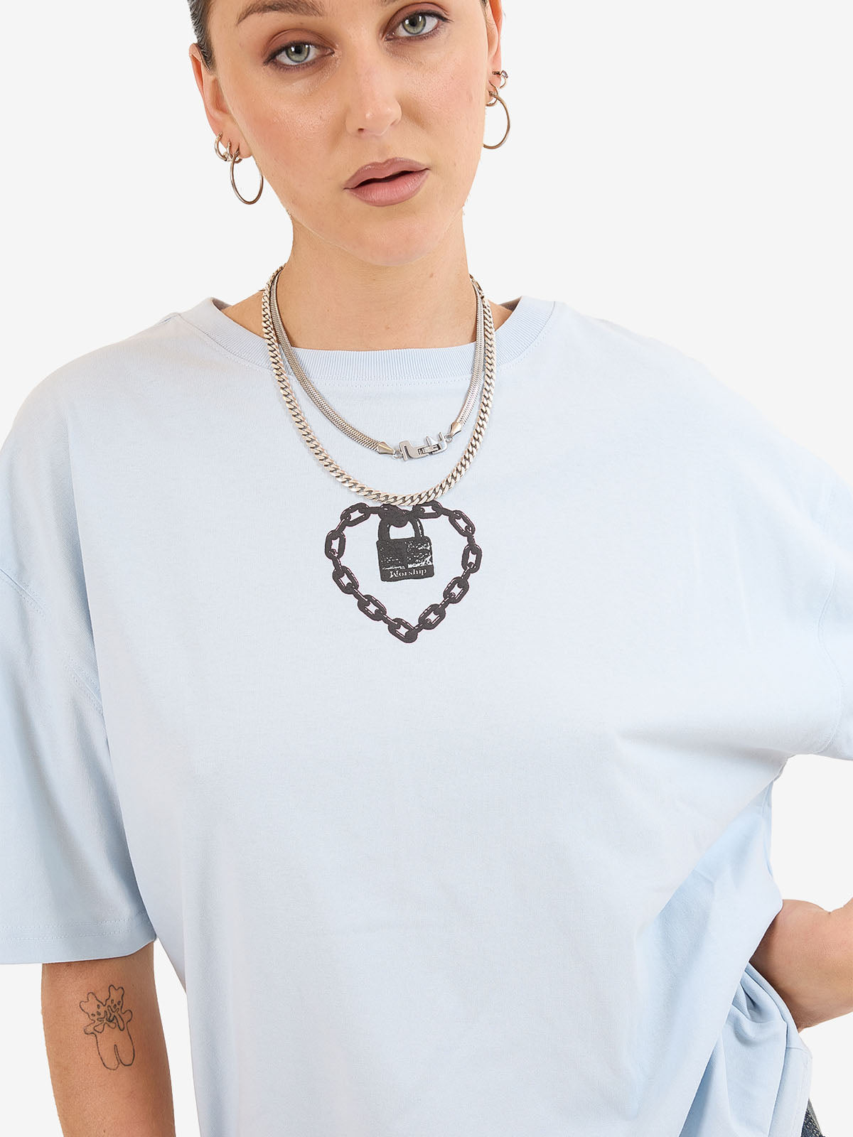 Heavy Heart Relaxed Fit Tee - Ice Melt