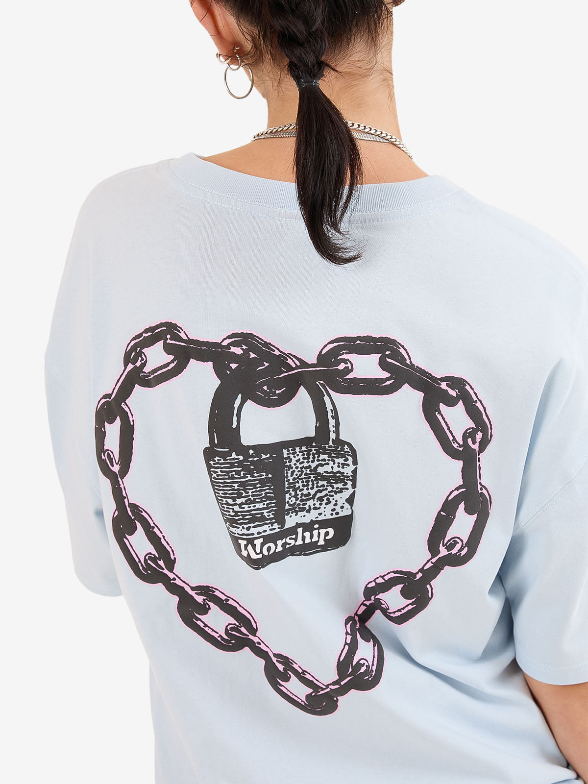 Heavy Heart Relaxed Fit Tee - Ice Melt