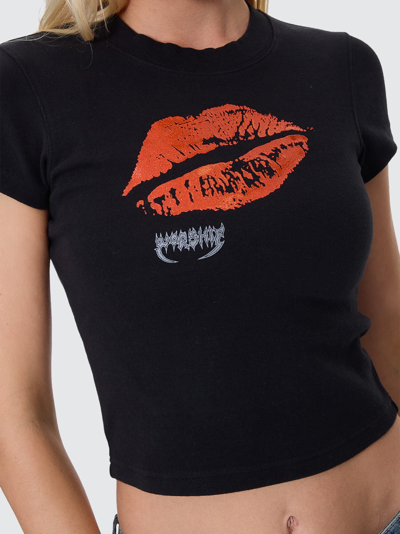 Kiss Me Teeny Tee - Black