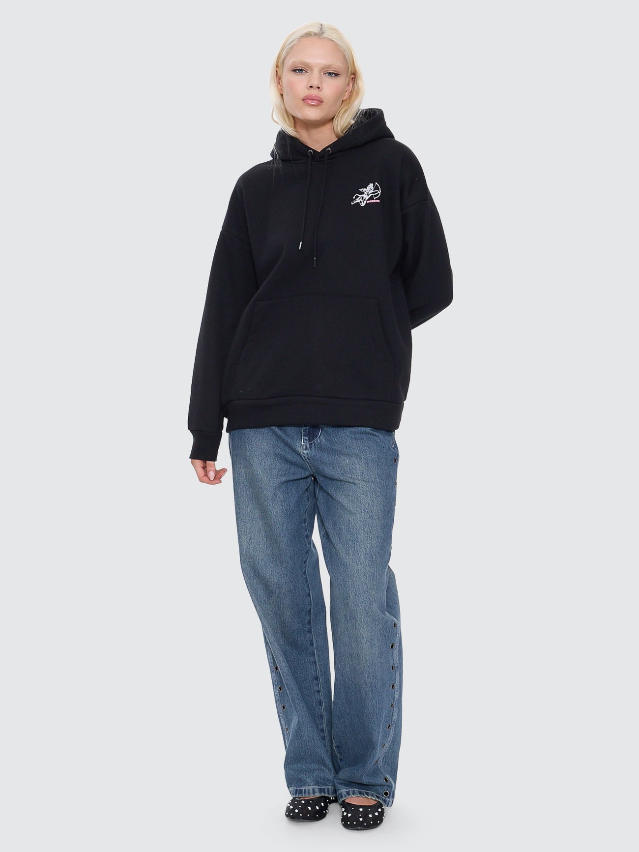 Cherub Box Fit Hood - Black Vintage Fade