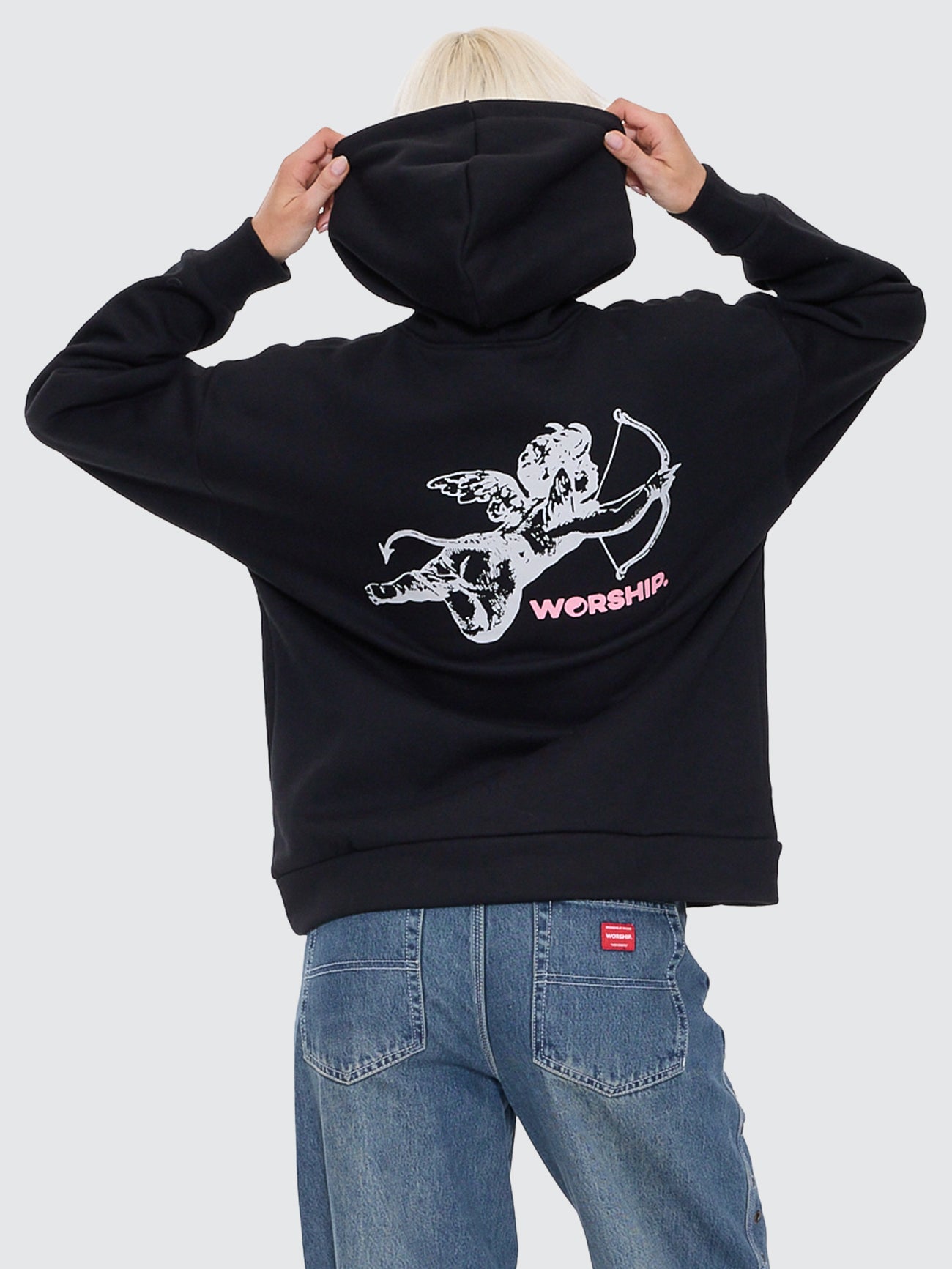 Cherub Box Fit Hood - Black Vintage Fade