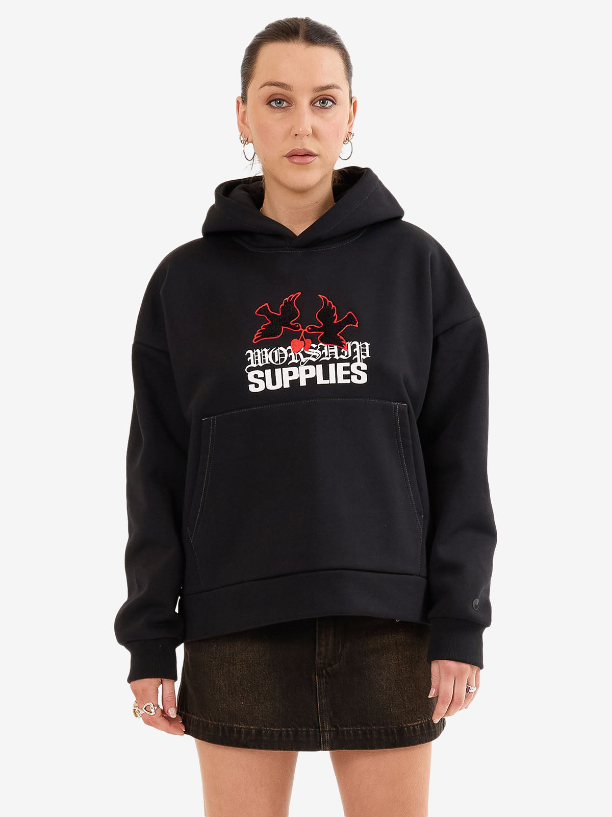 Love Birds Box Fit Hood - Black