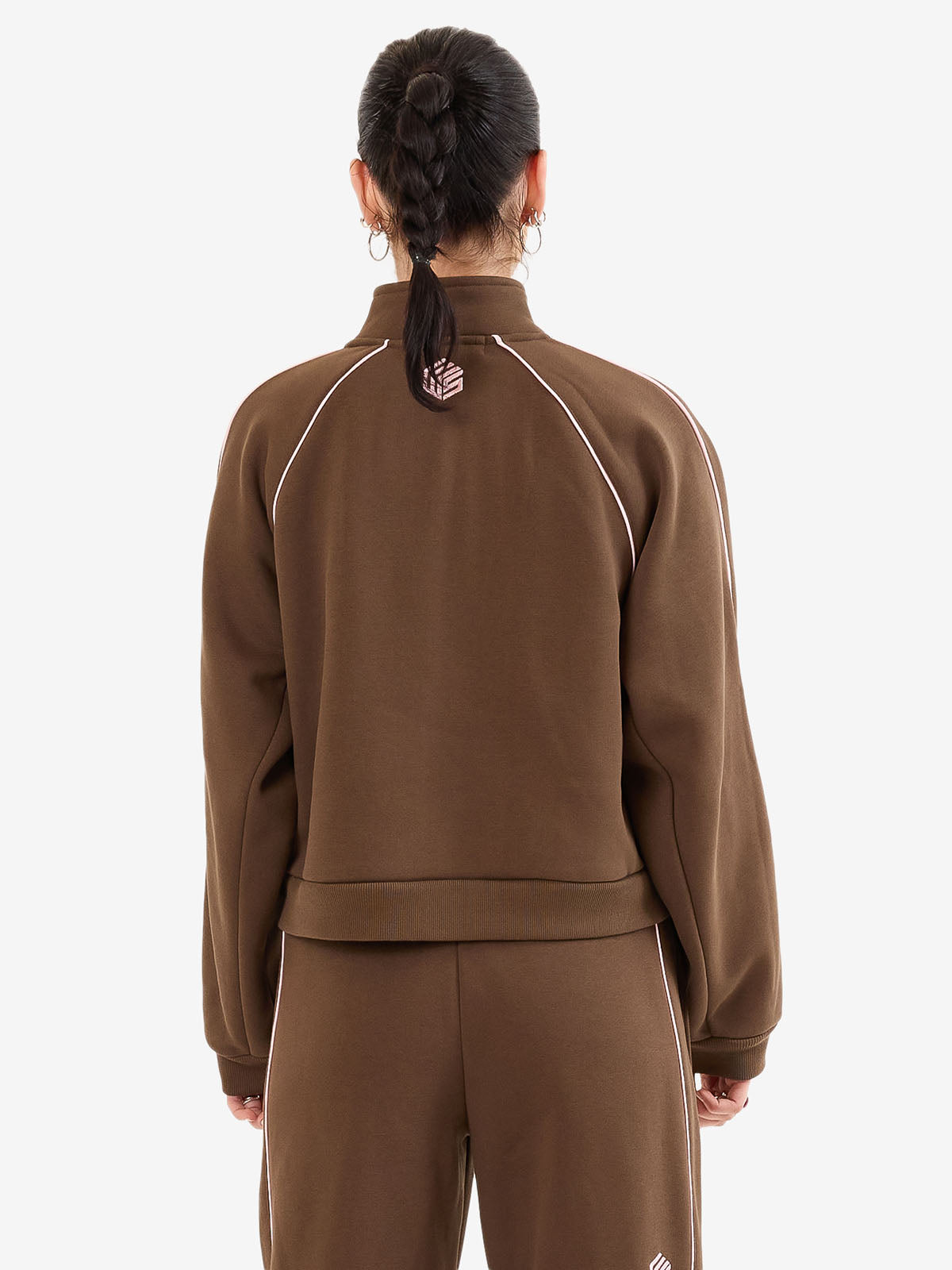 Punter Fleece Track Jacket - Chocolate