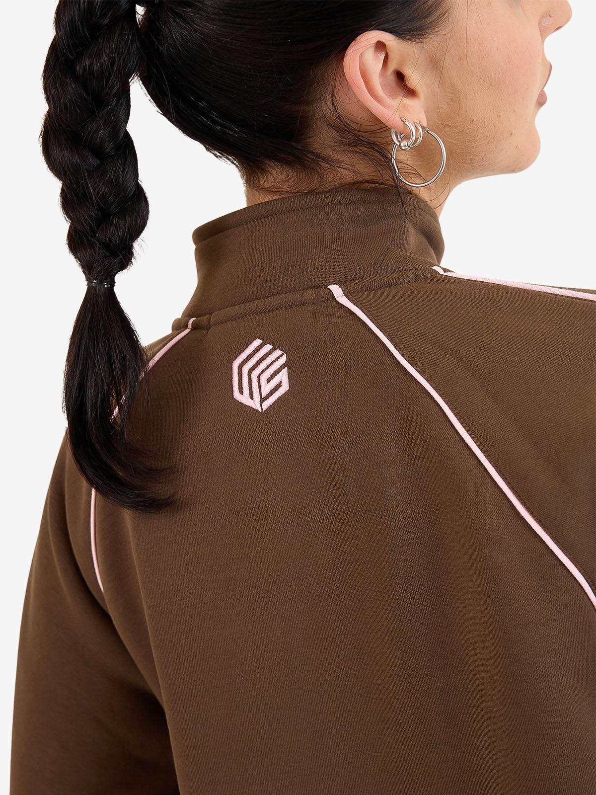 Punter Fleece Track Jacket - Chocolate