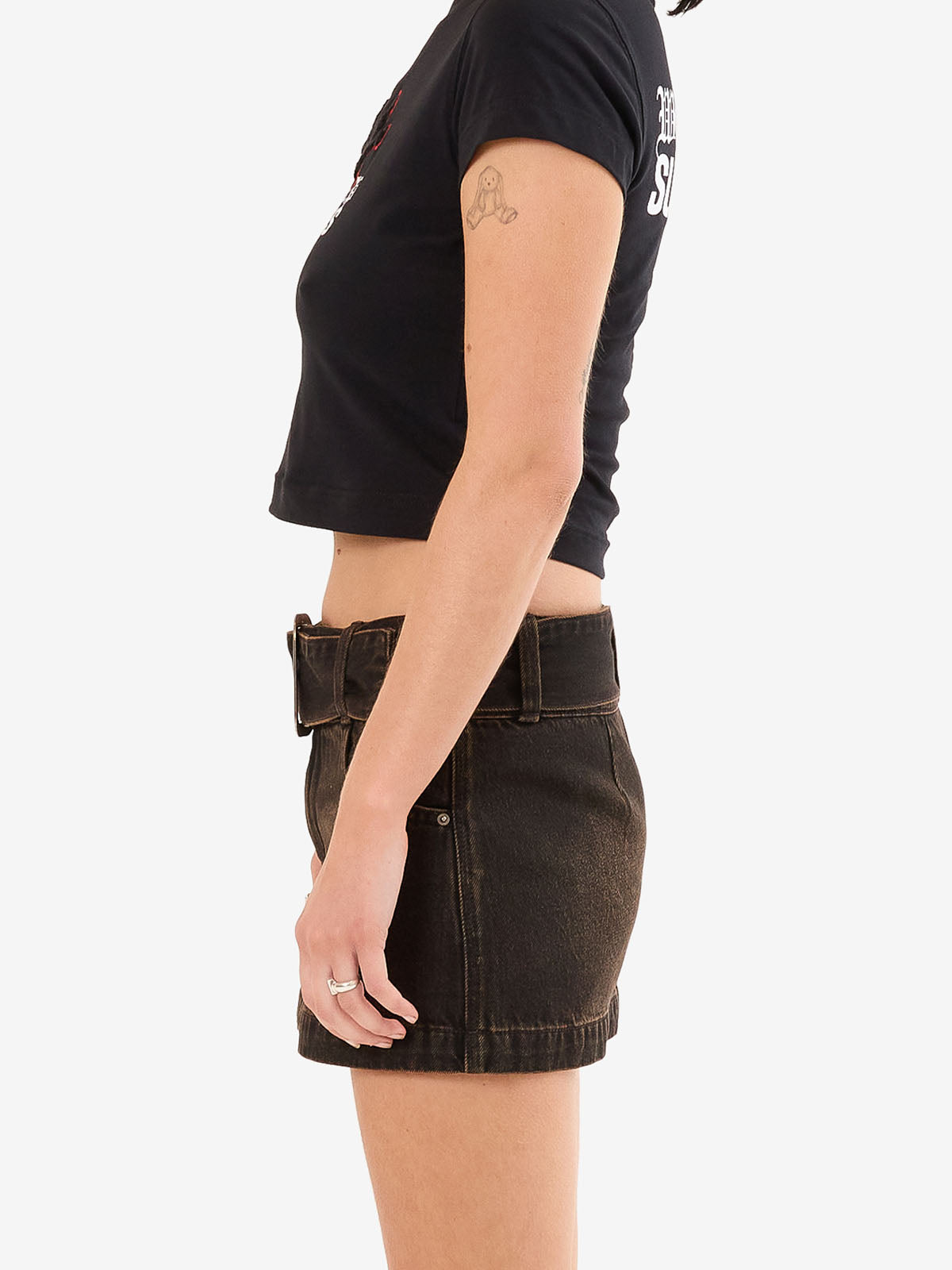 Misbehave Micro Skirt - Burnt Black