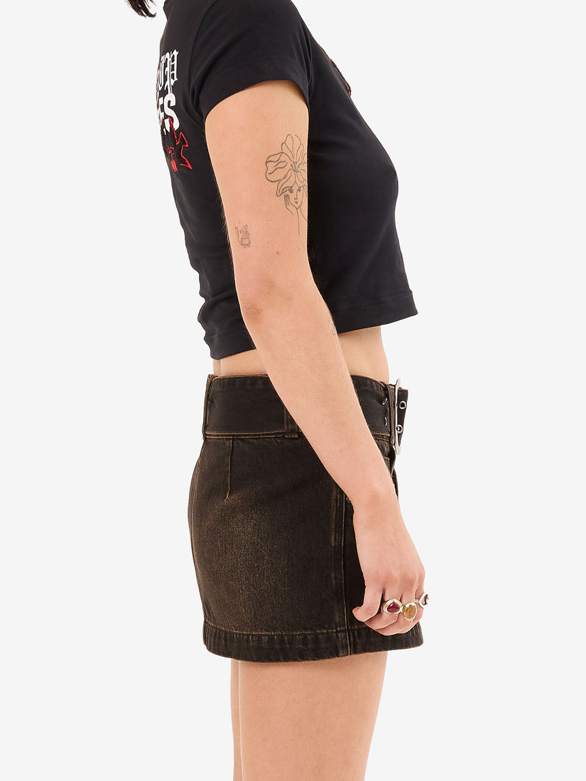 Misbehave Micro Skirt - Burnt Black