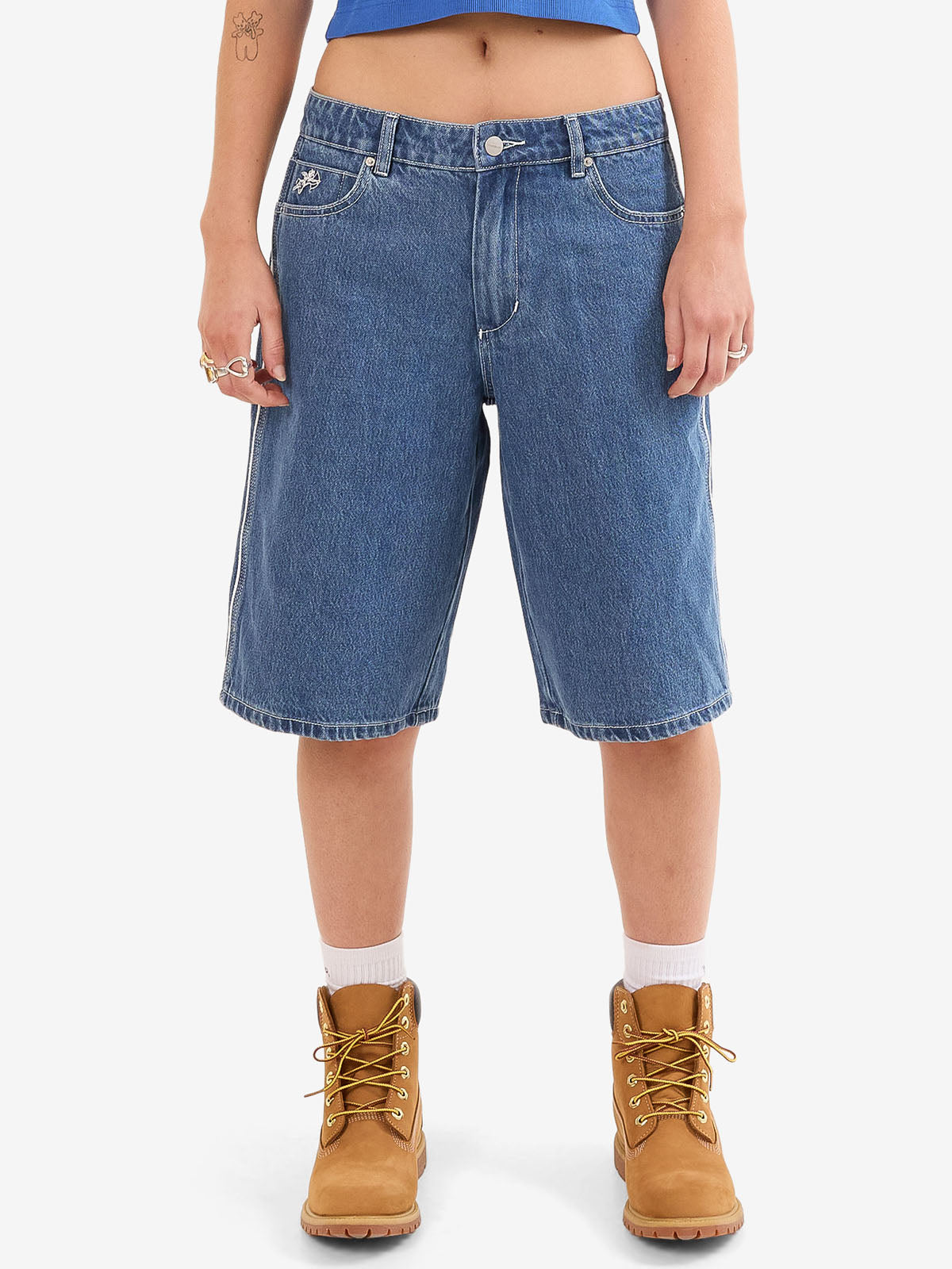 Kick Off Big Baggy Short - Steady Mid Blue