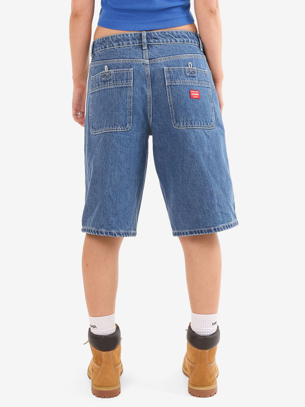 Kick Off Big Baggy Short - Steady Mid Blue