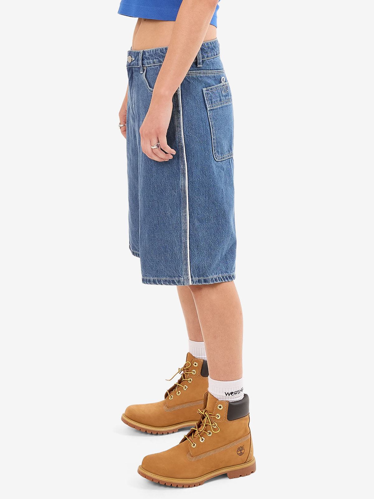Kick Off Big Baggy Short - Steady Mid Blue