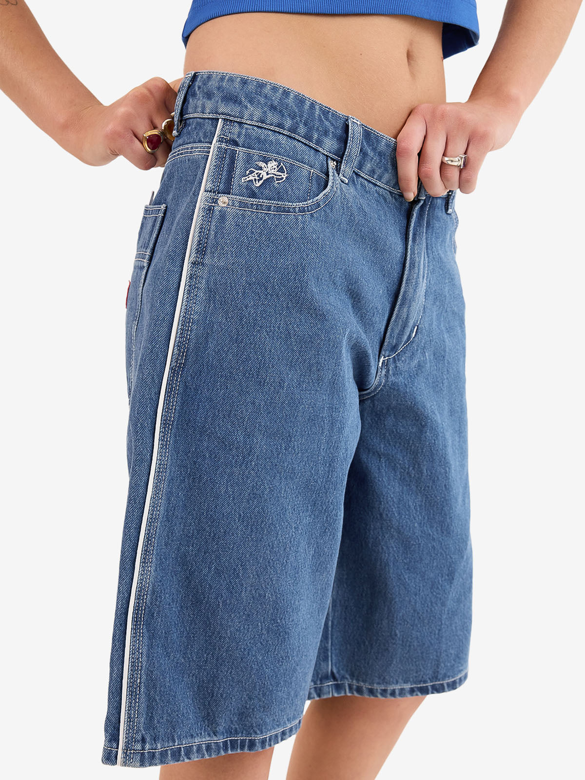 Kick Off Big Baggy Short - Steady Mid Blue