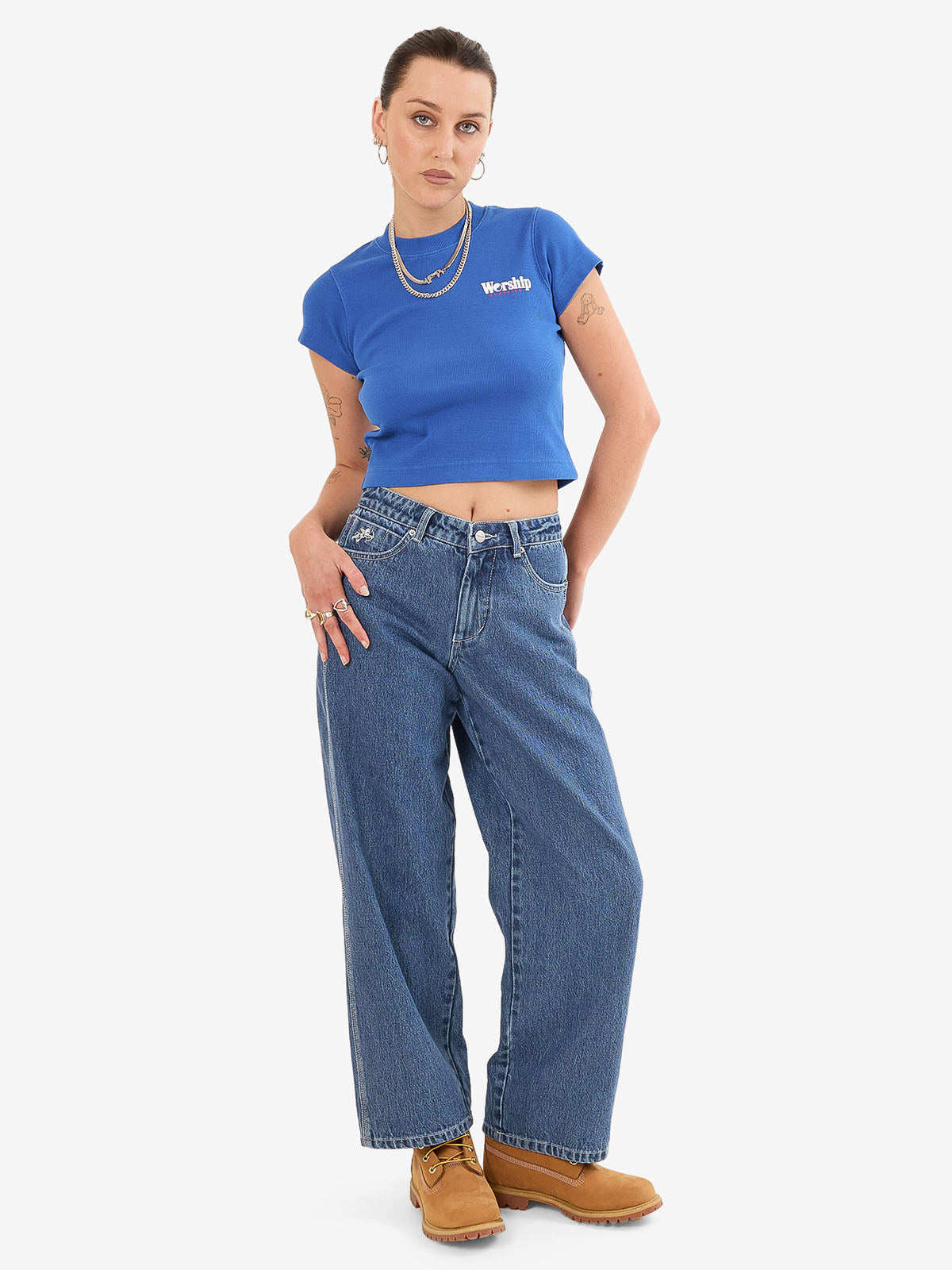 Worship Sloucher Jean - Steady Mid Blue