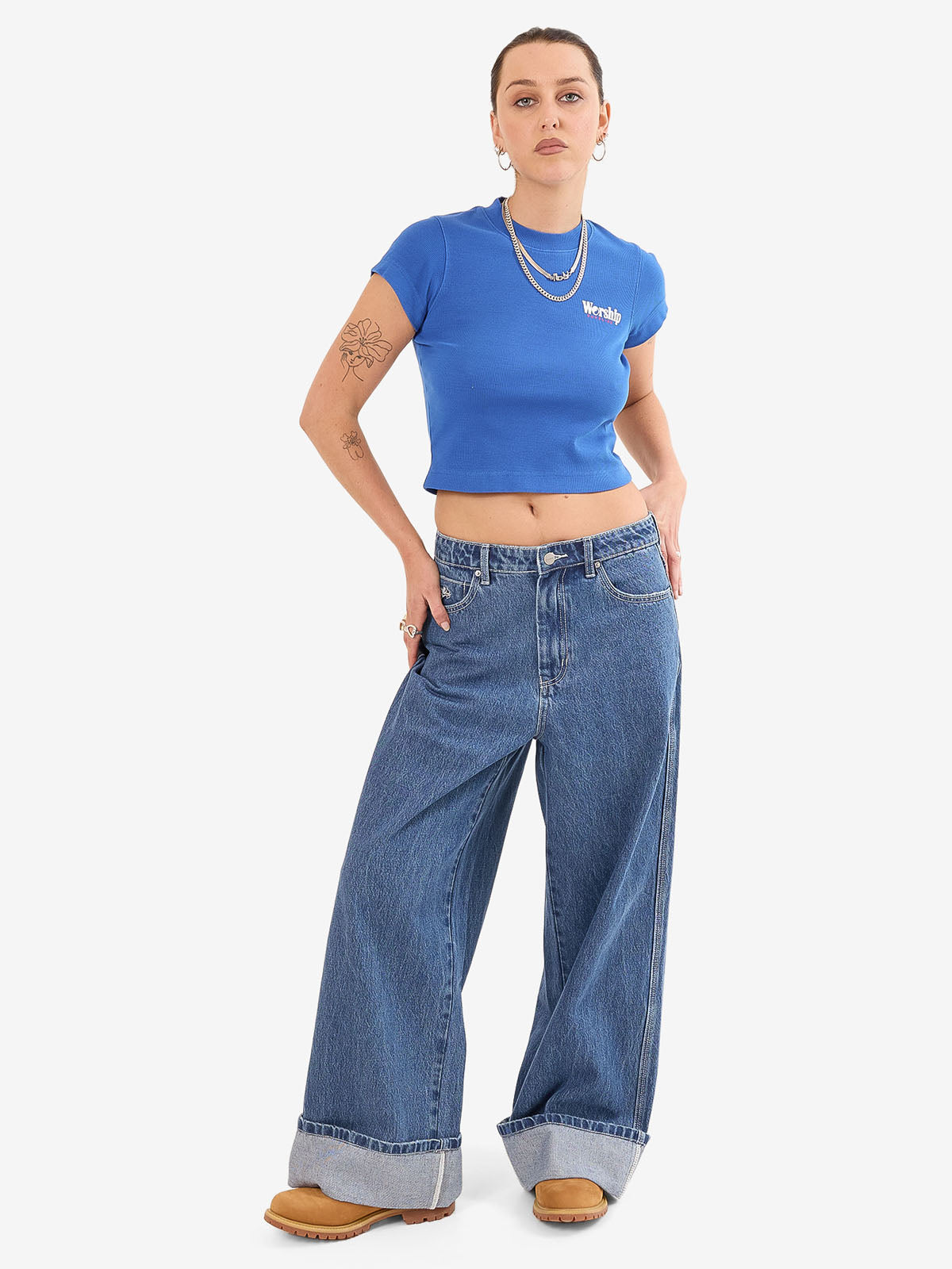 Mammoth Turn Up Jean - Steady Mid Blue