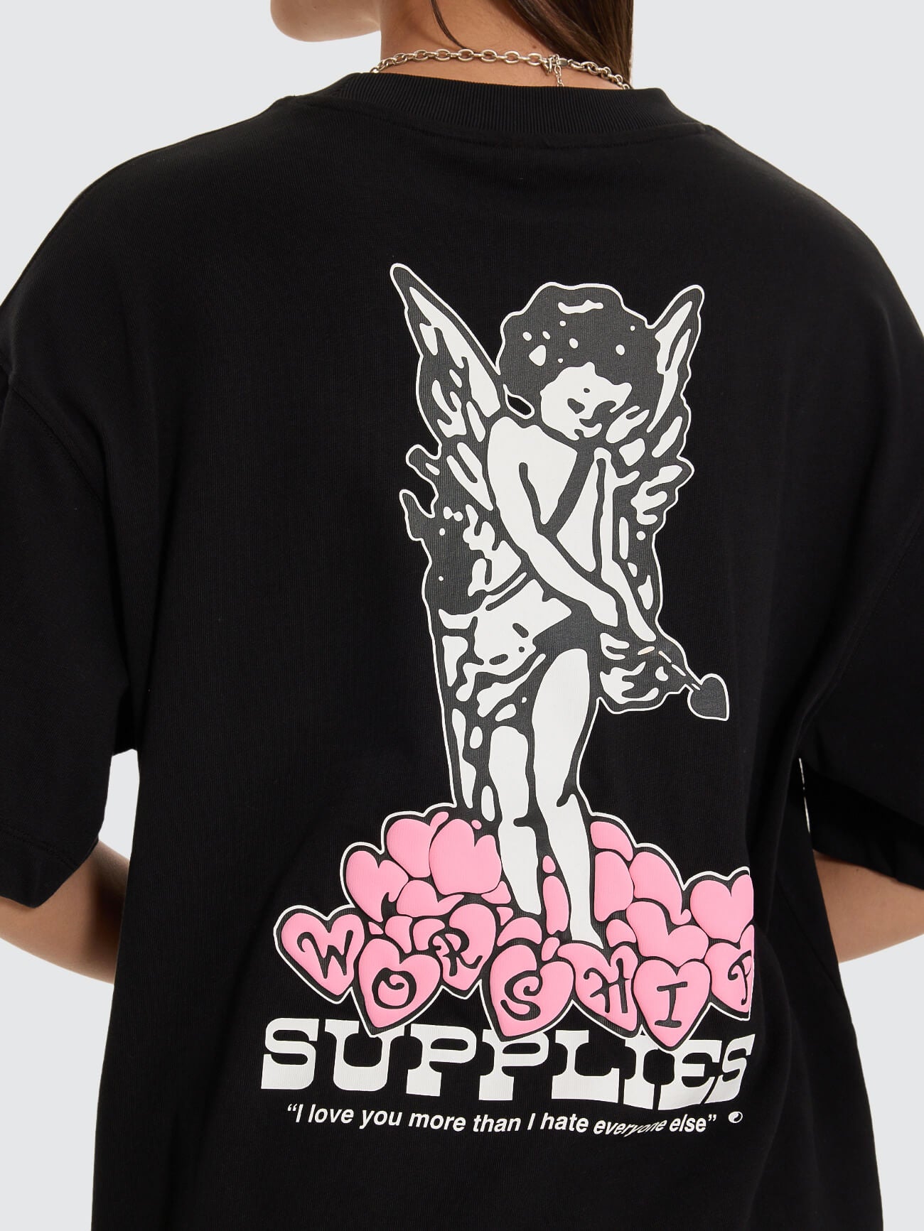 Tainted Love Oversized Fit Tee - Black 4