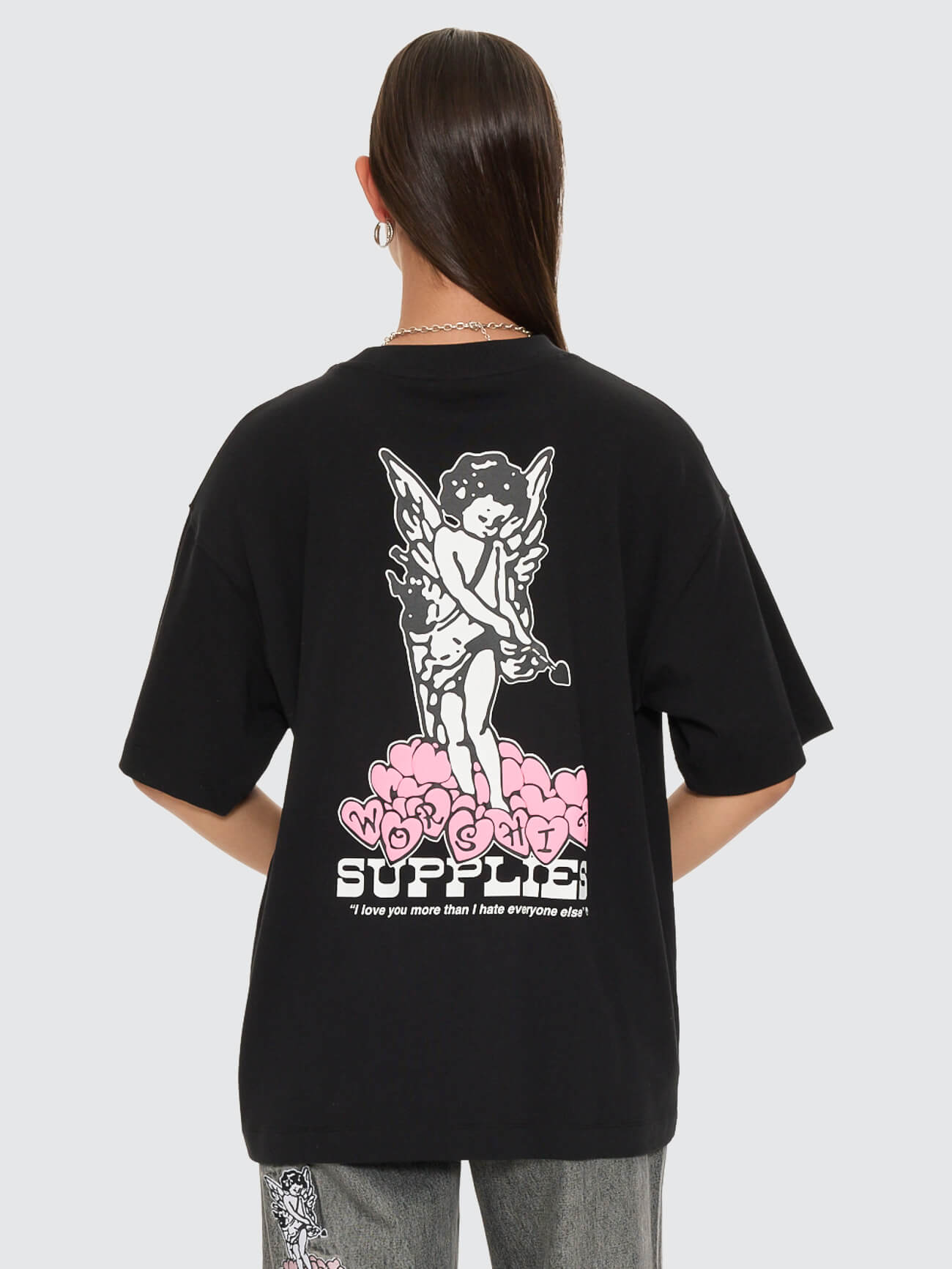 Tainted Love Oversized Fit Tee - Black 4