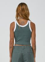 Choices Crop Sport Tank - Hunter Green