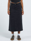 Mysteries Denim Maxi Skirt - Used Black