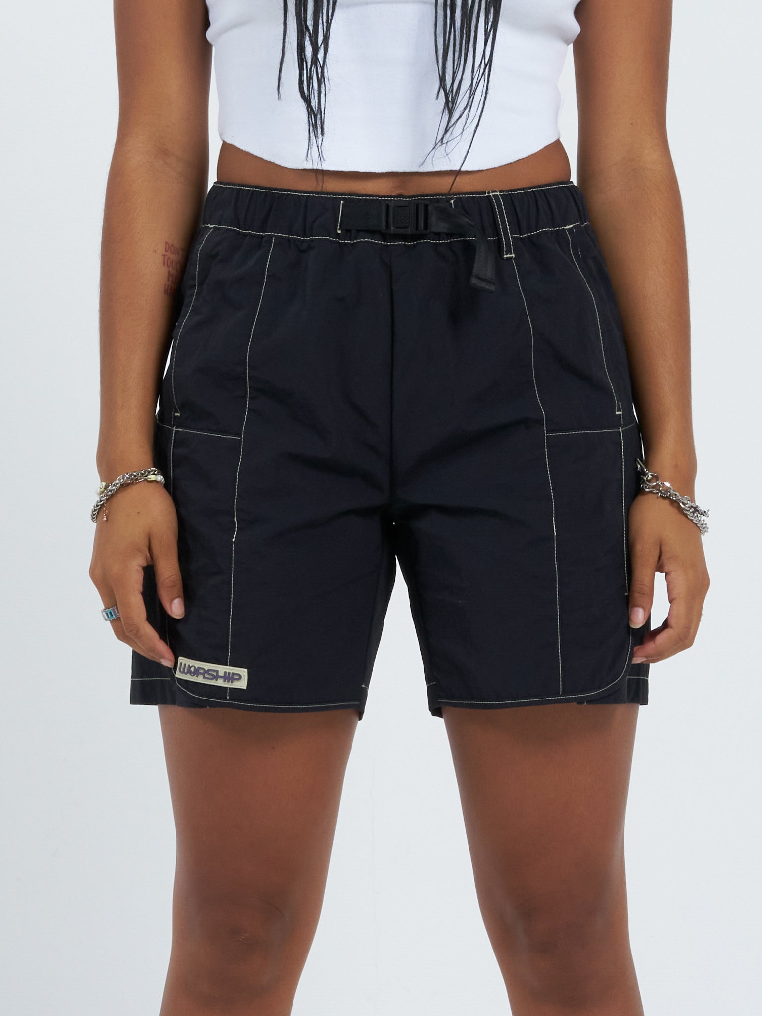 Alienation Nylon Short - Washed Black