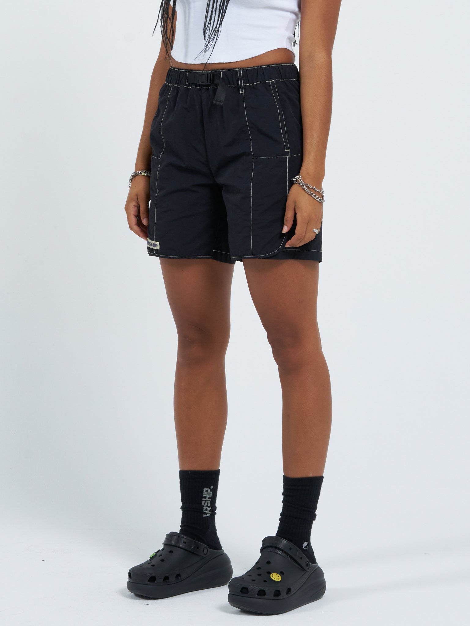 Alienation Nylon Short - Washed Black