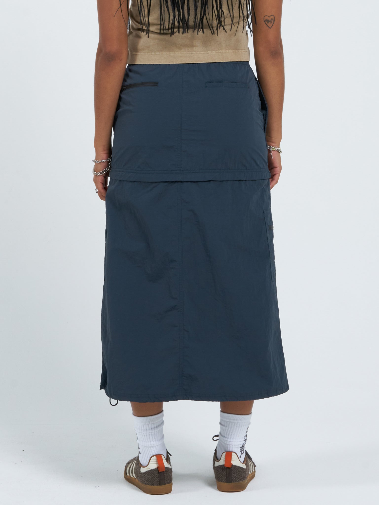 Ring O Rosie Zip Off Maxi Skirt - Tattoo Blue