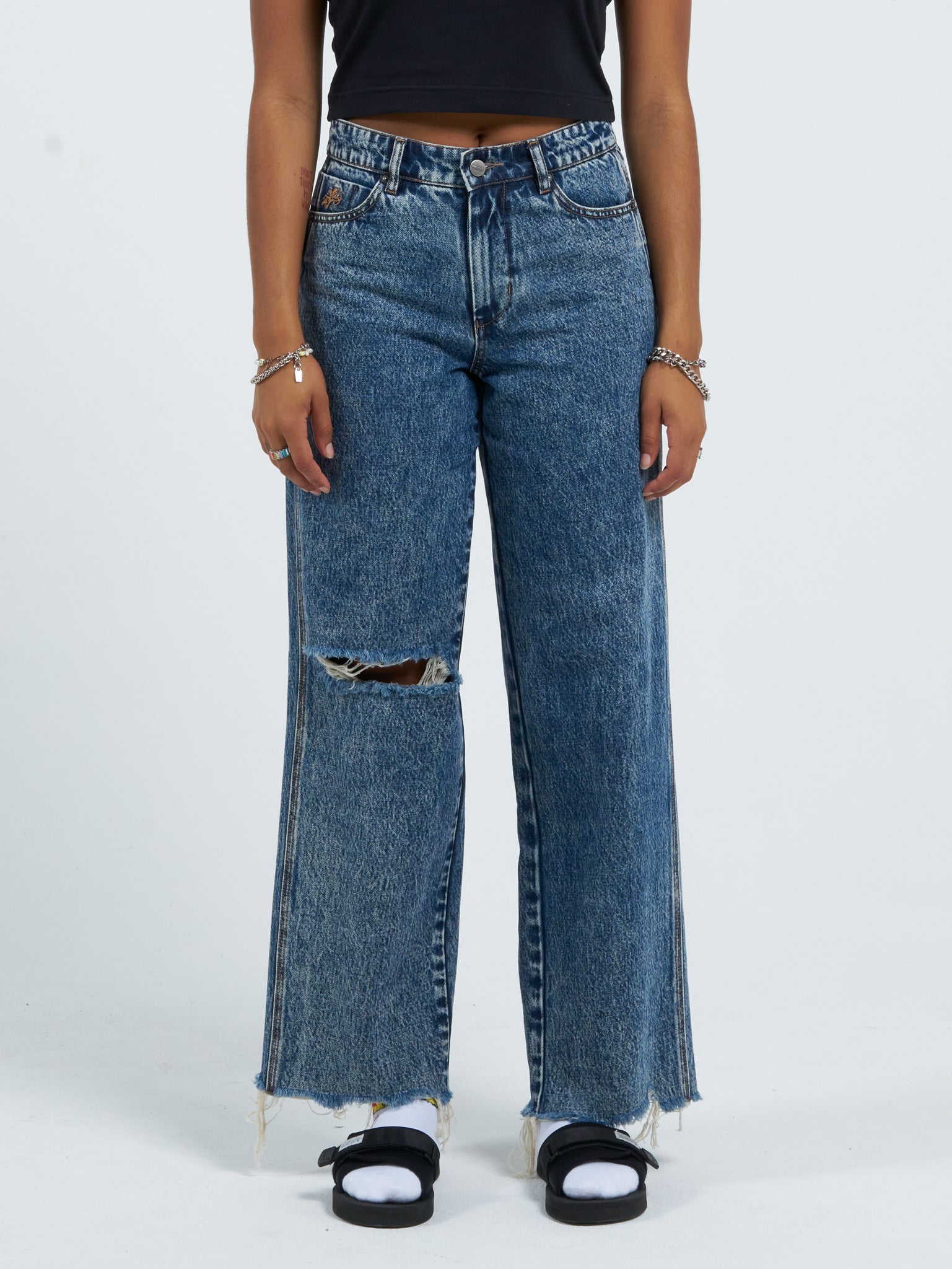 Rest Stop Sloucher Jean - Indigo Acid | Worship Supplies