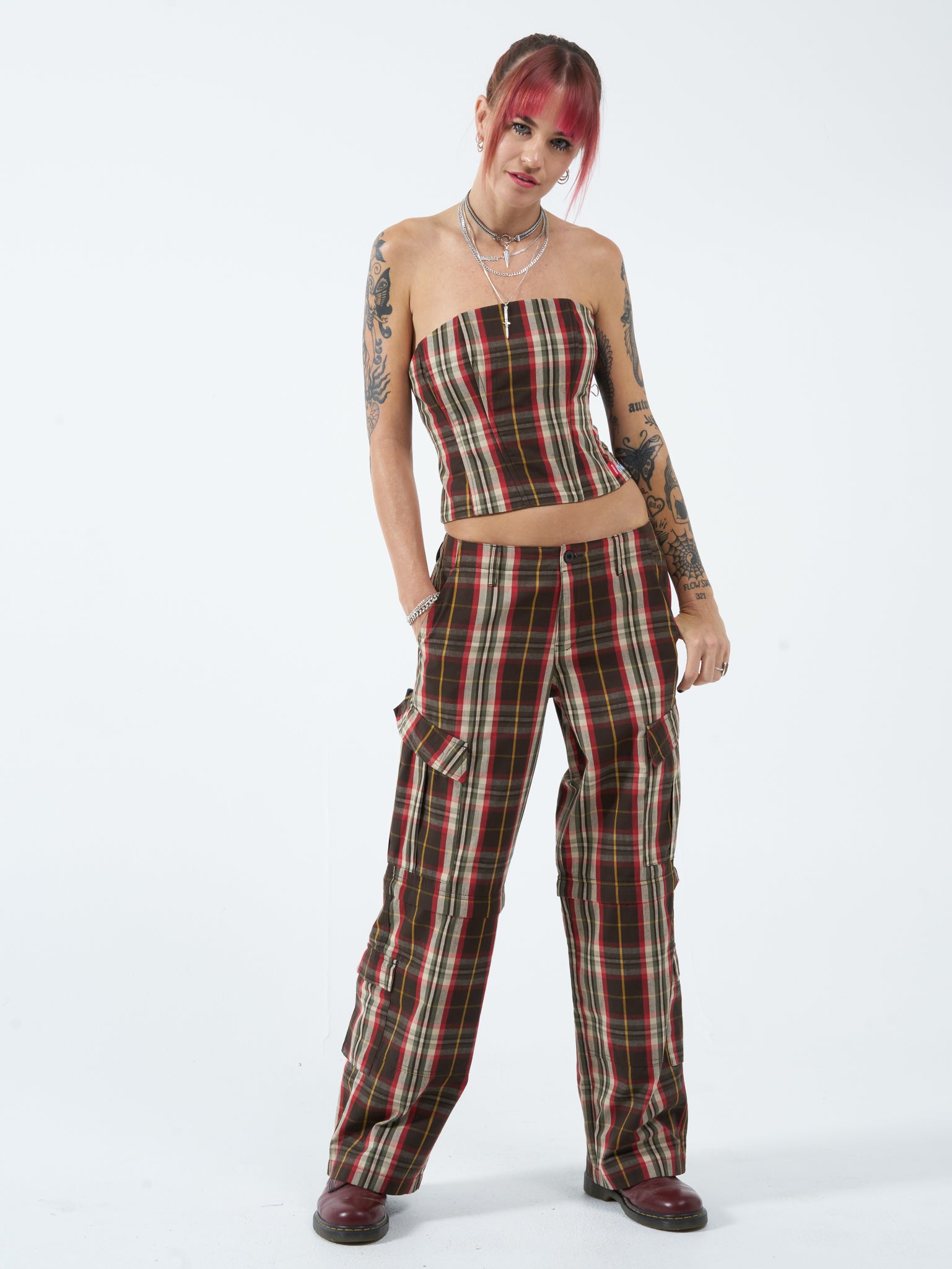 Recreation Plaid Zip Off Cargo Pant - Raindrum