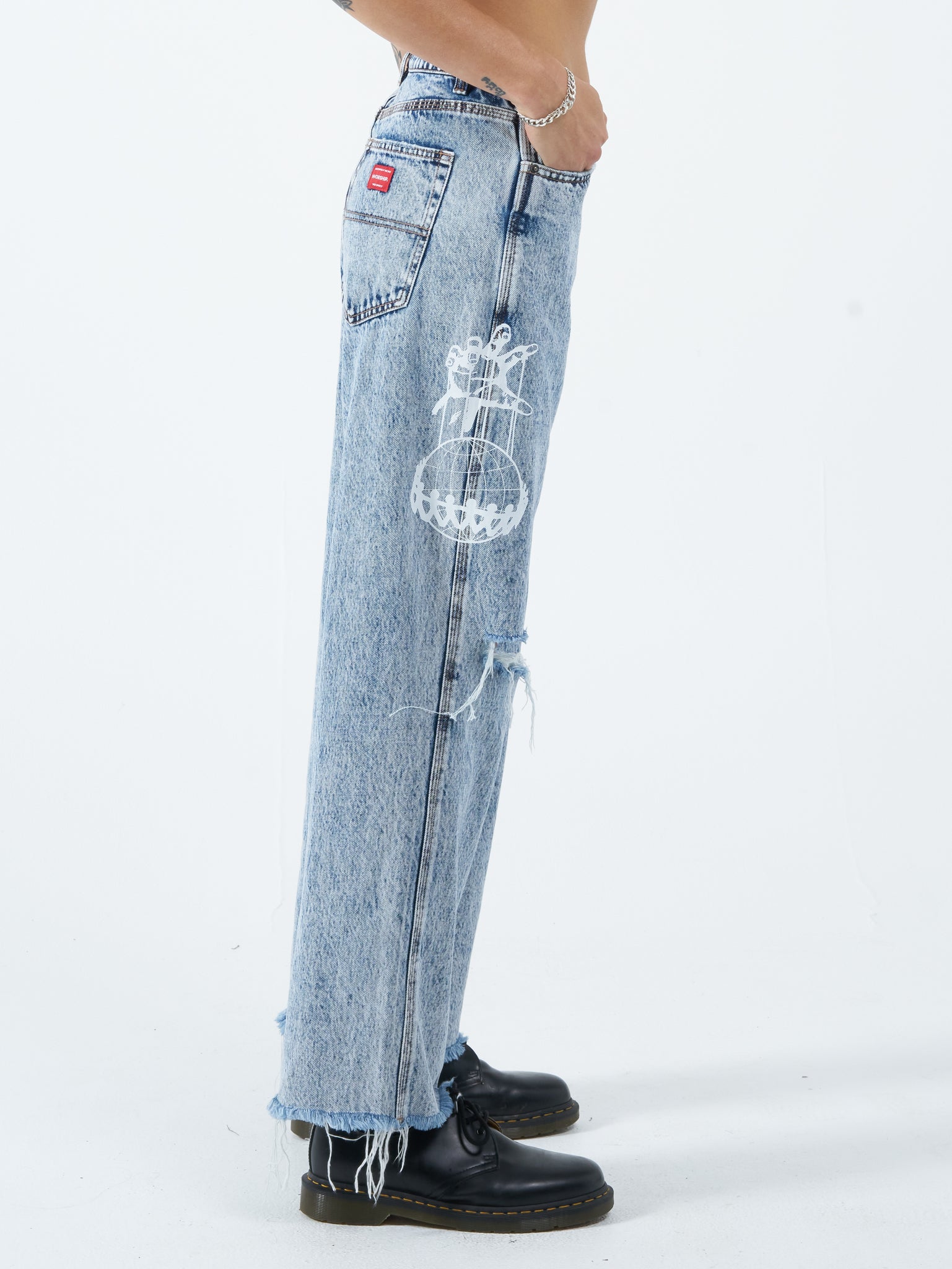 Slim Odds Sloucher Jean - Acid Lightning