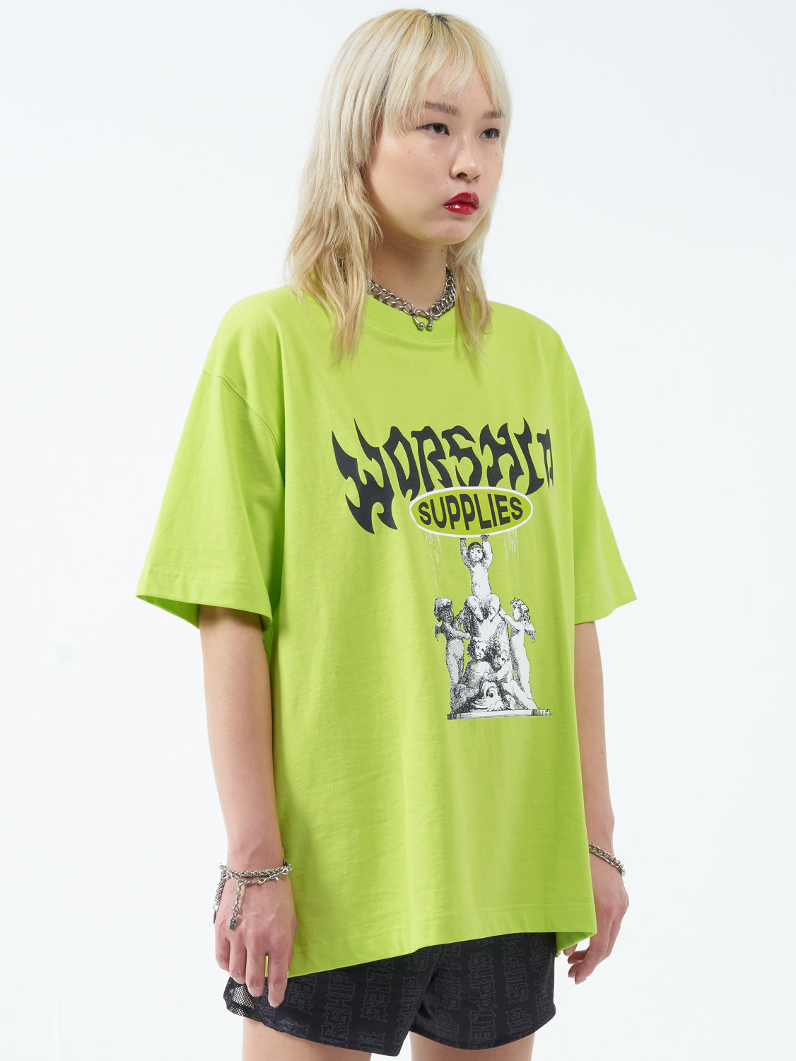 Monument Oversized Tee - Acid Lime