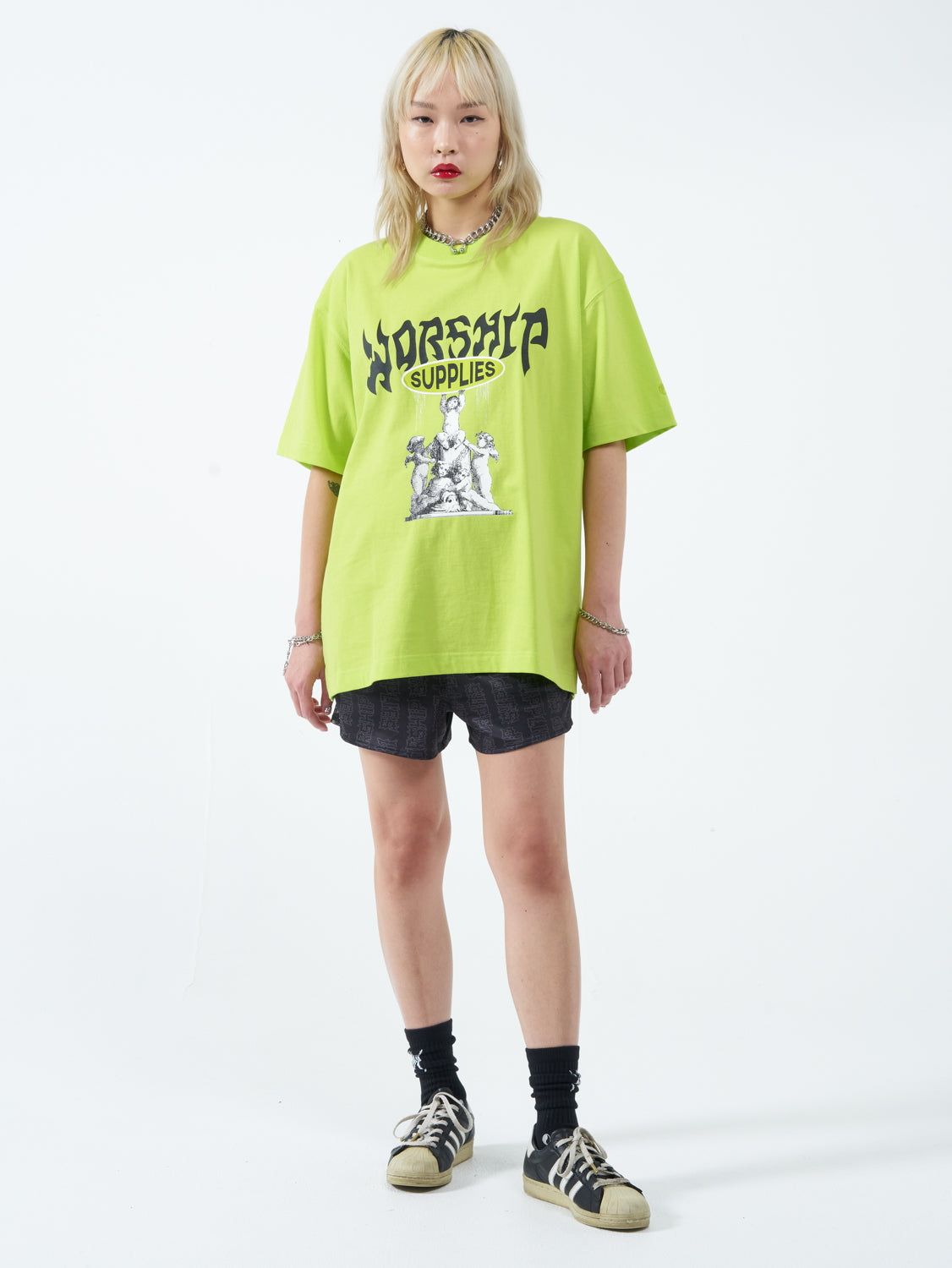 Monument Oversized Tee - Acid Lime