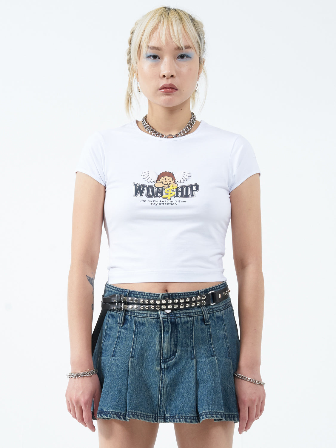 Pay Up Teeny Tee - White