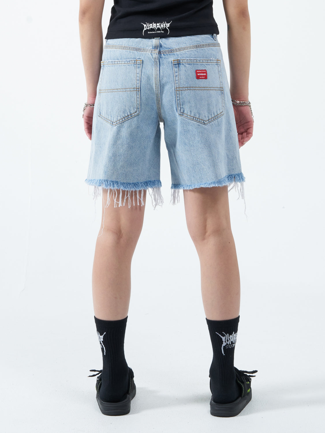 Damage Stubby Short - Worship Worn Blue