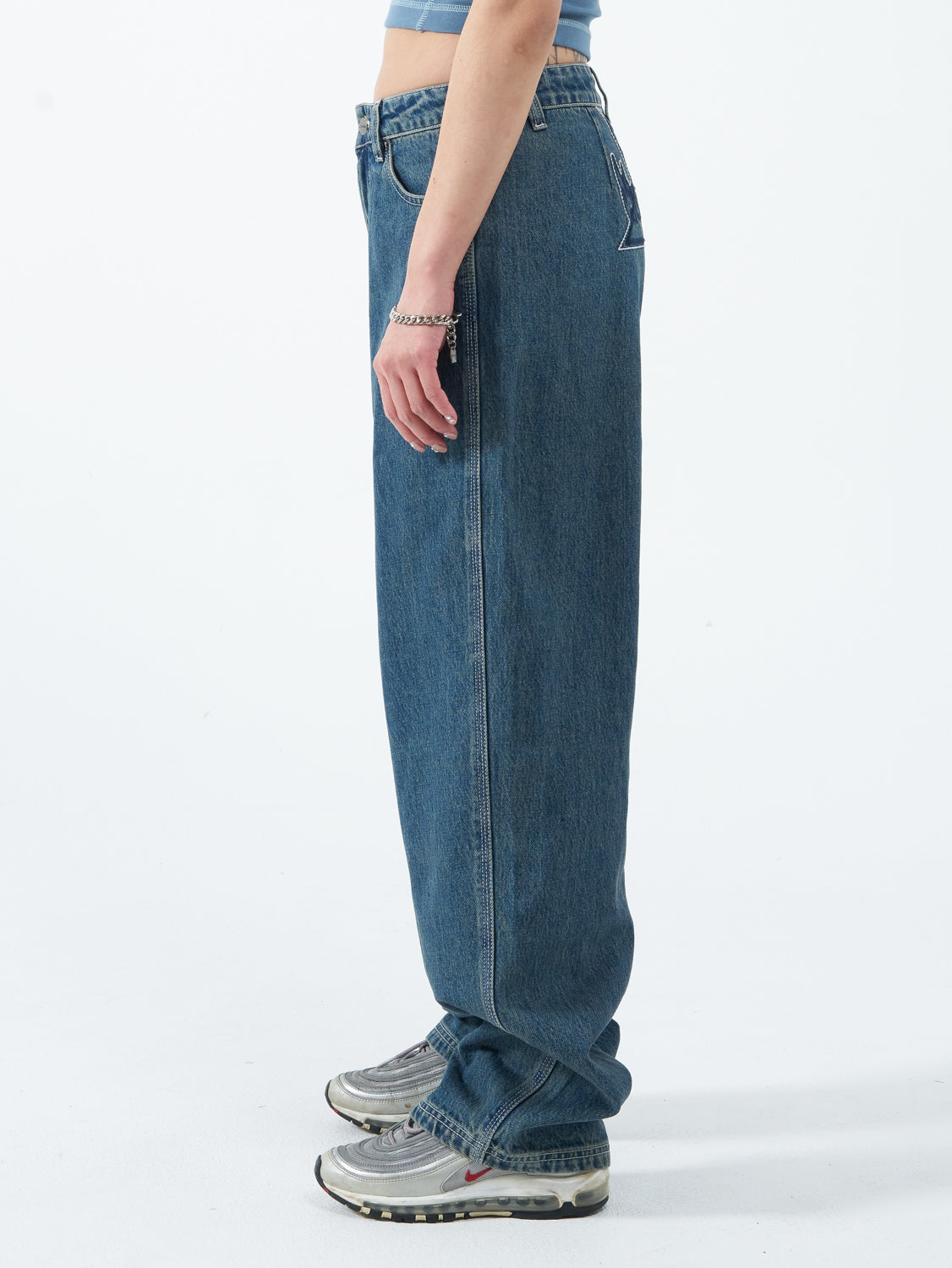 Chew On It Big Baggy Jean - Dirty Mid Blue