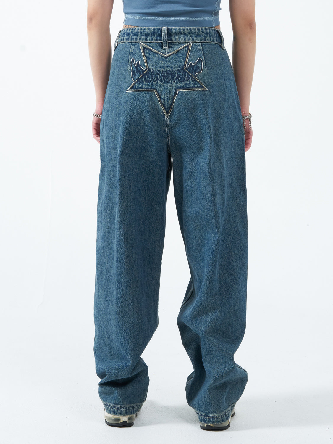 Chew On It Big Baggy Jean - Dirty Mid Blue