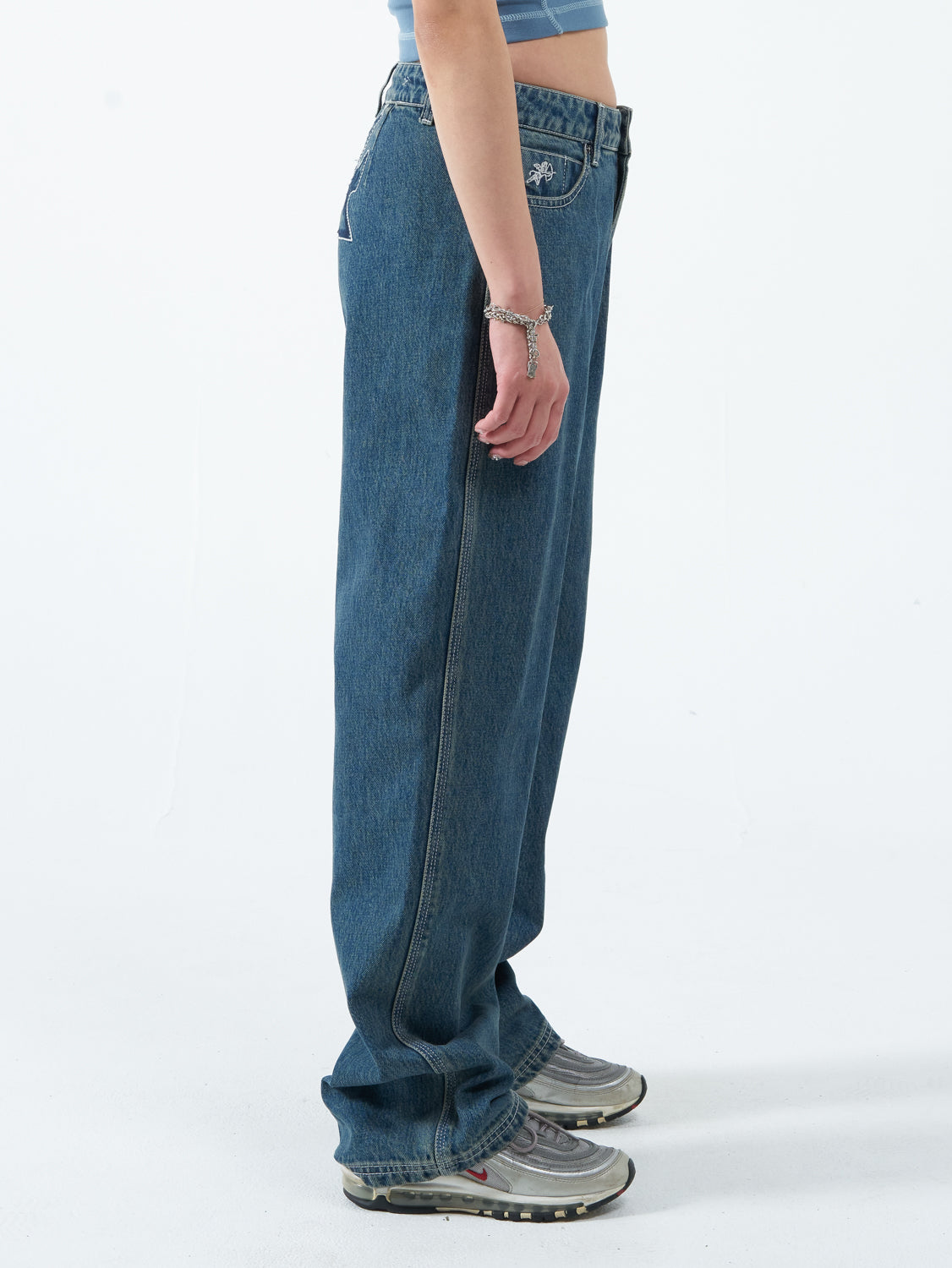 Chew On It Big Baggy Jean - Dirty Mid Blue