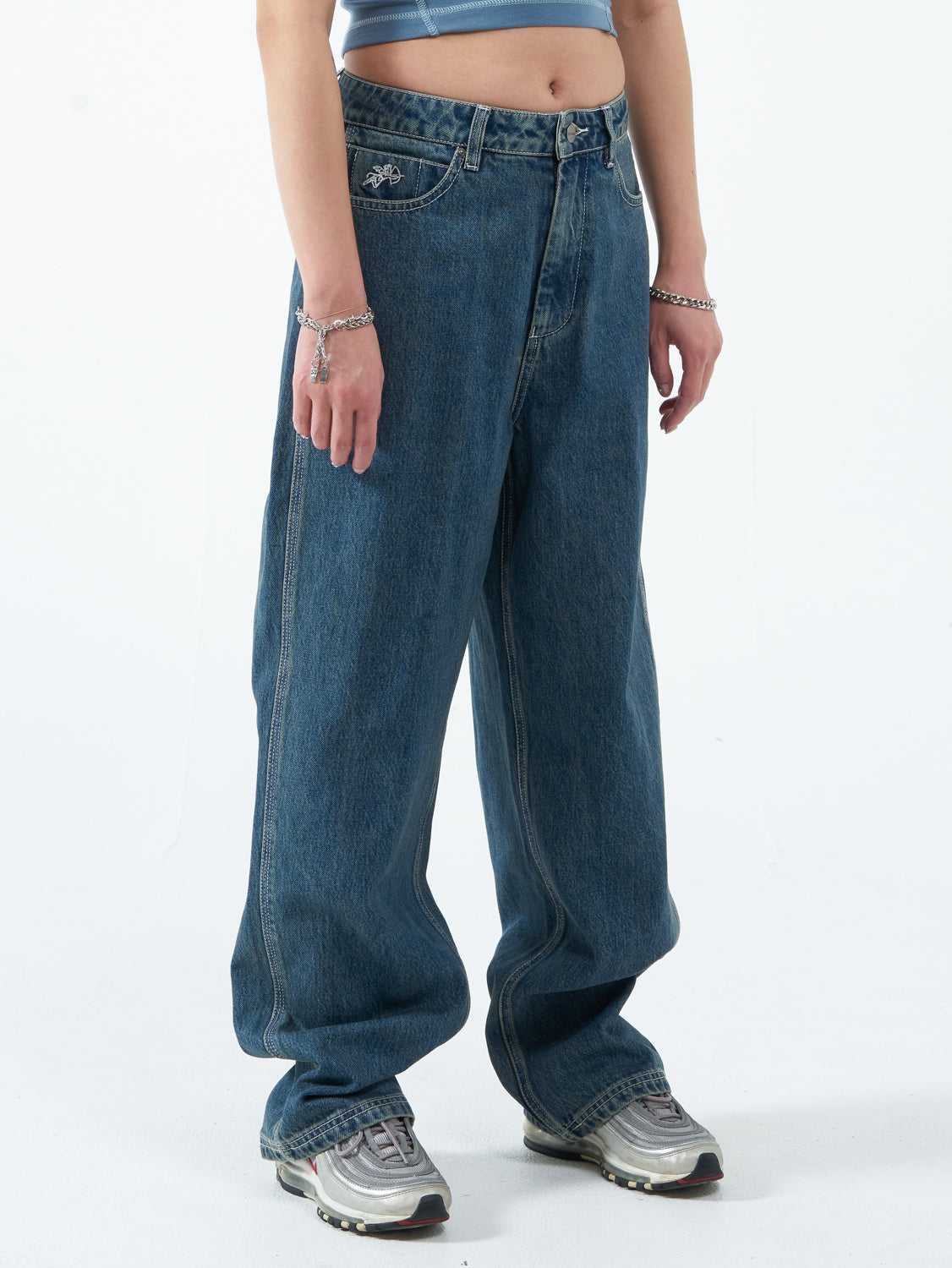 Chew On It Big Baggy Jean - Dirty Mid Blue